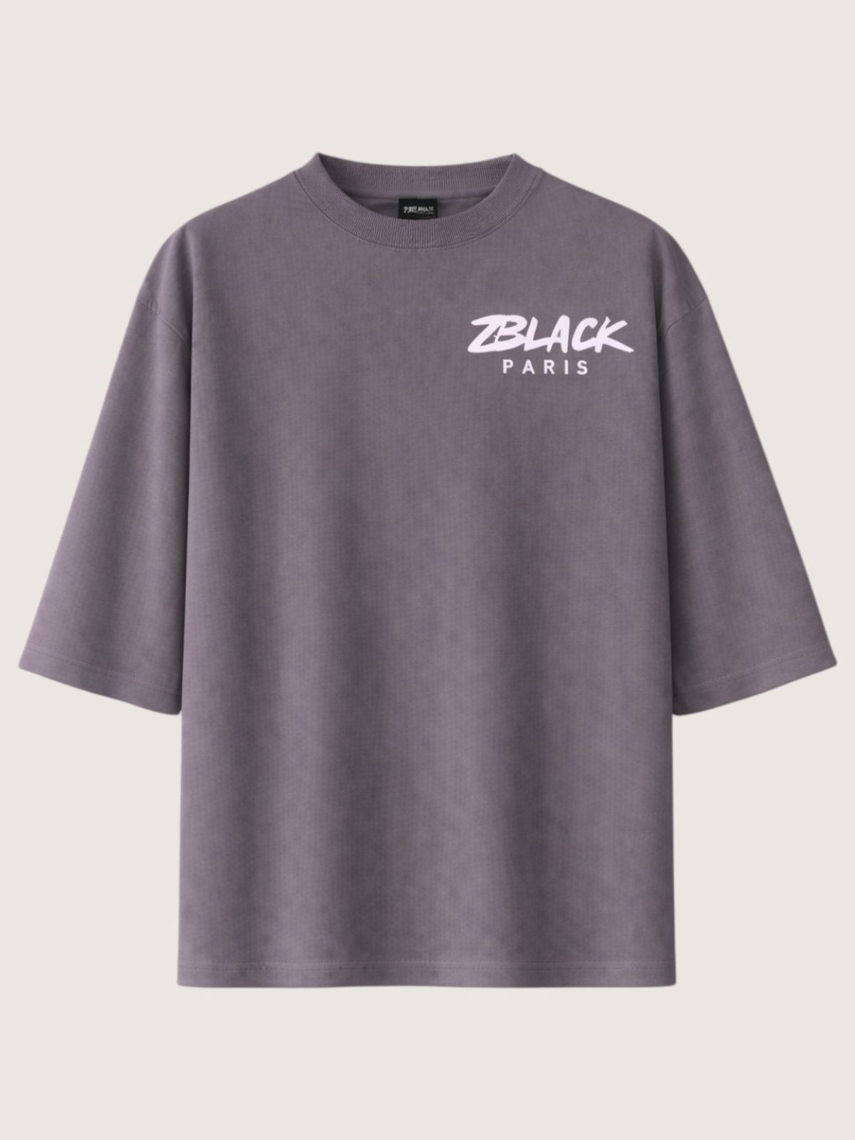 지블랙(ZBLACK) 패션위크 시티 파리 7부 티셔츠(BEIGE)