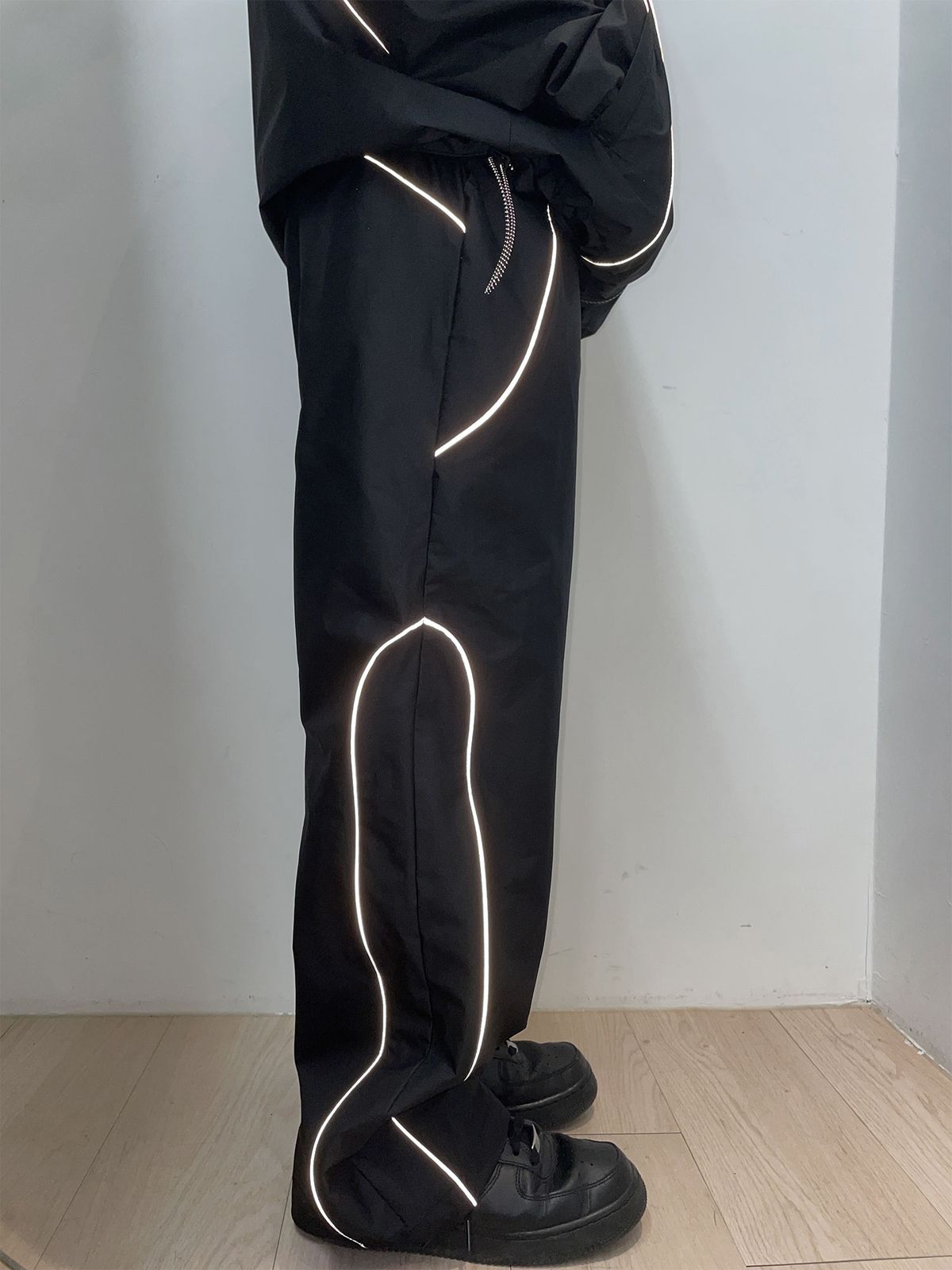 키아세(KIIACE) Reflect Track Pants Black
