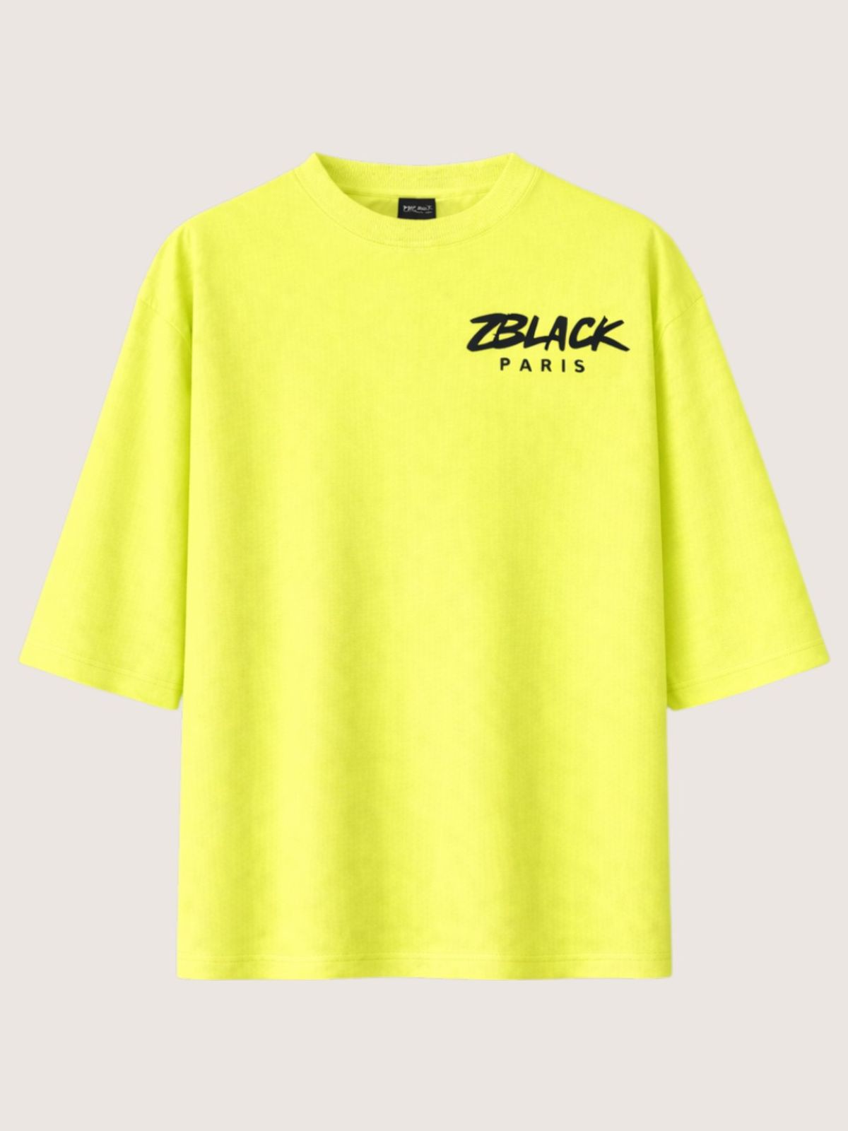 지블랙(ZBLACK) 패션위크 시티 파리 7부 티셔츠(NEON YELLOW)