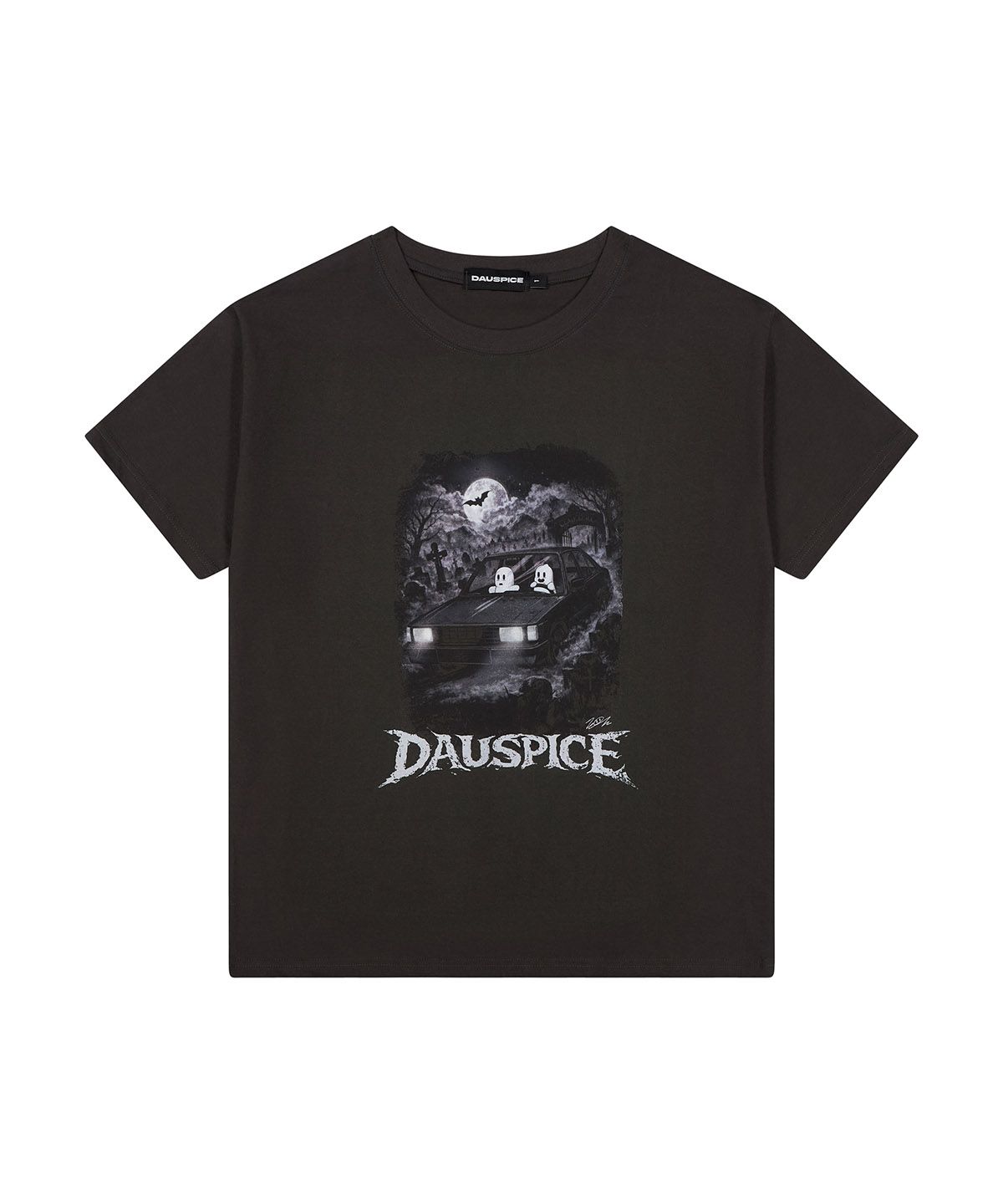 디오스피스(DAUSPICE) (DUC) BoneyBoogie x WJ Cemetery T-shirt Charcoal