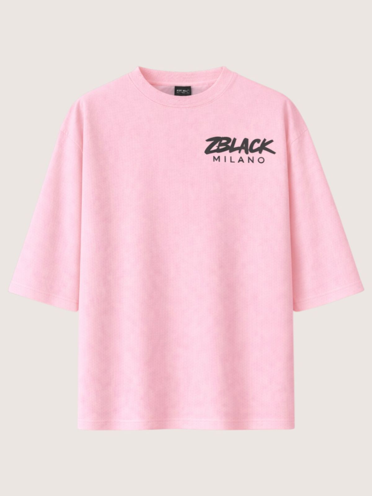 지블랙(ZBLACK) 패션위크 시티 밀라노 7부 티셔츠(PINK)