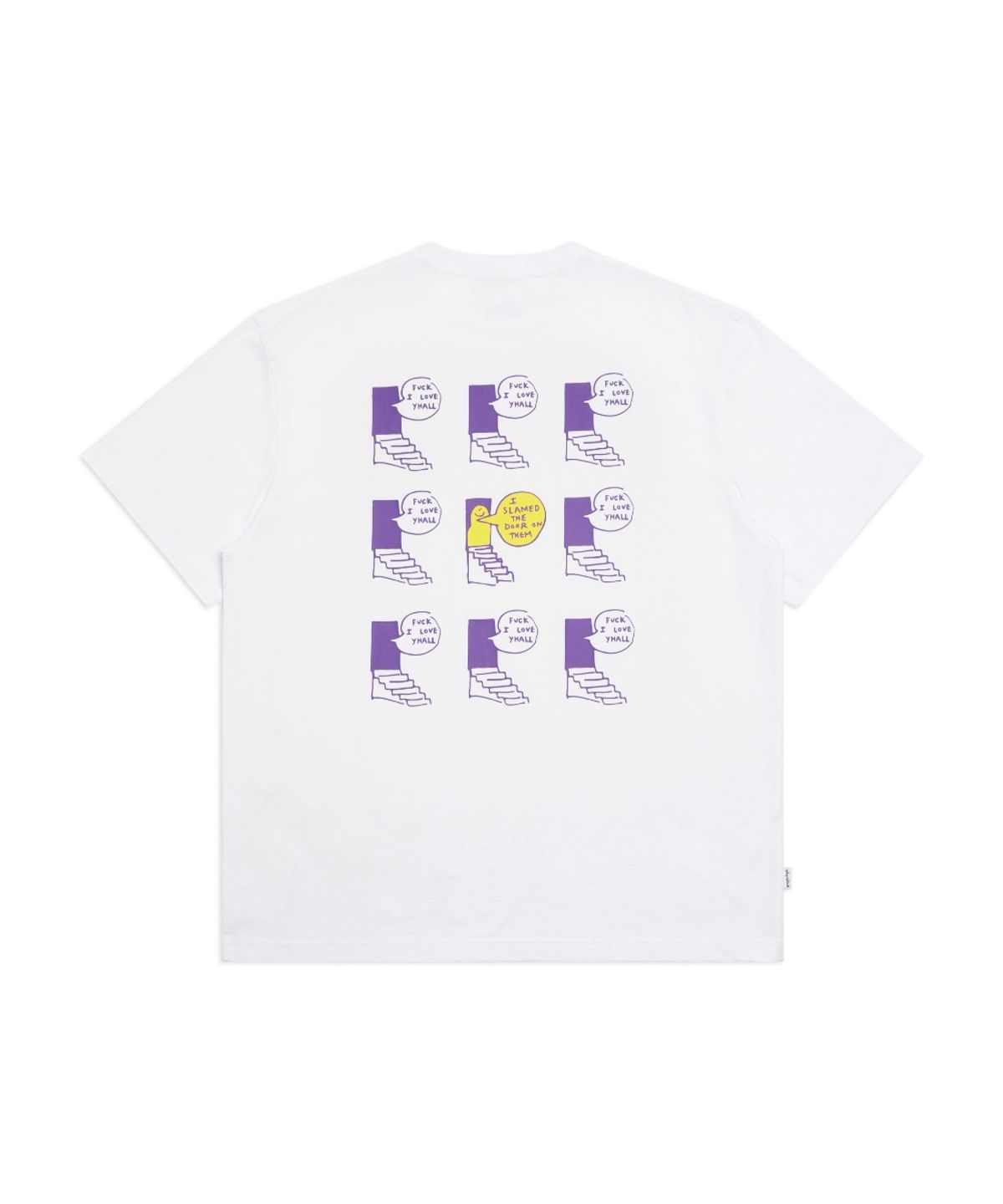 마크곤잘레스(MARK GONZALES) OG 계단 두들 그래픽 반팔 티셔츠 - WHITE