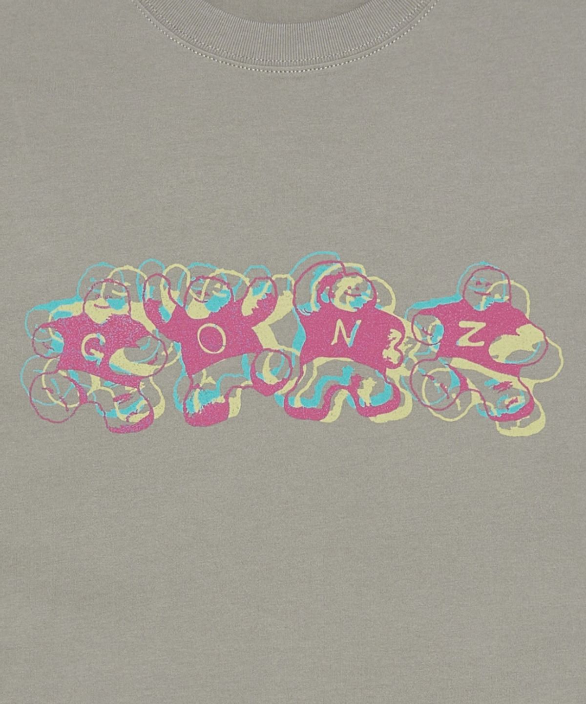 마크곤잘레스(MARK GONZALES) 슈무 홀로그램 반팔 티셔츠 - BROWN GREY