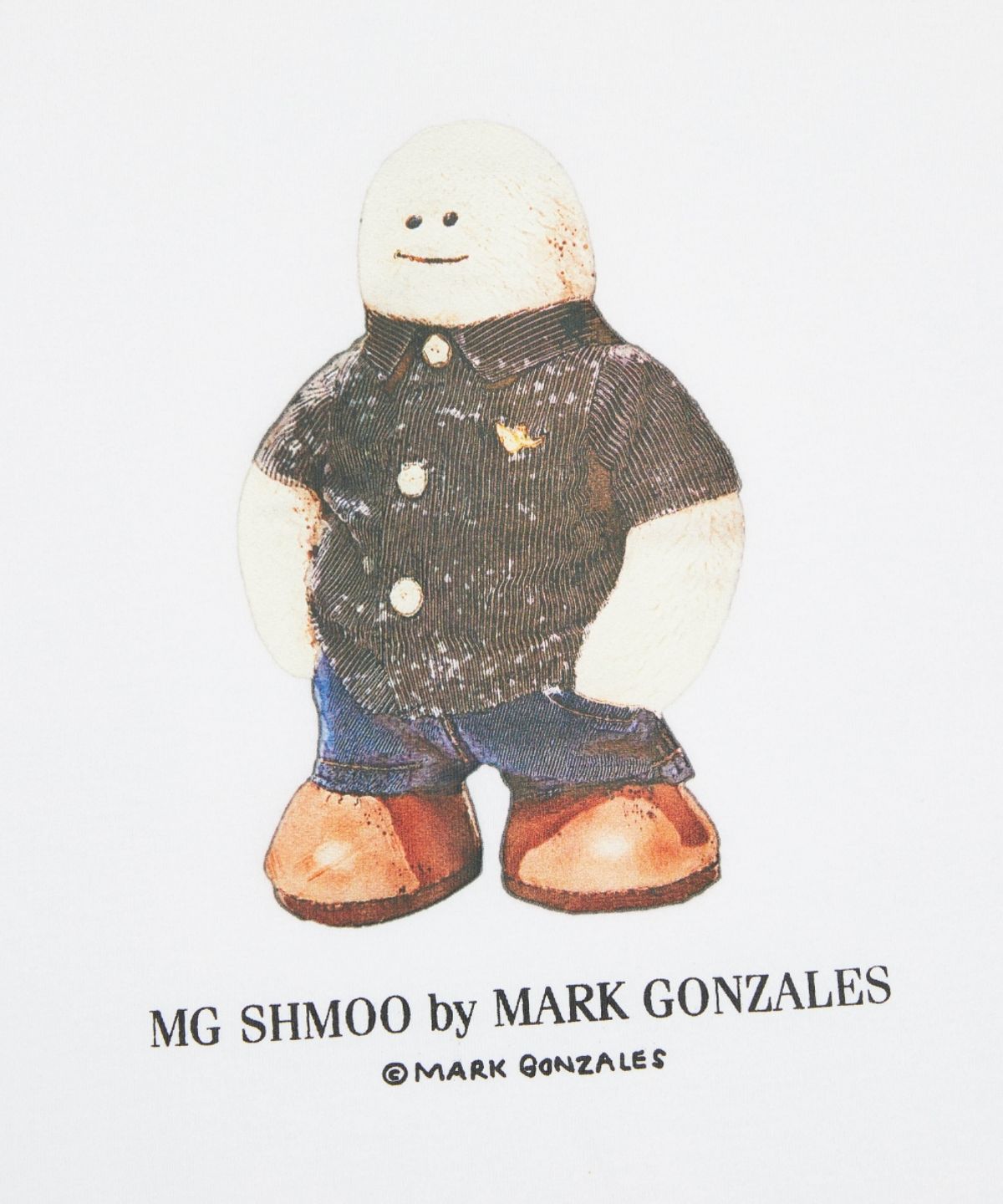 마크곤잘레스(MARK GONZALES) 젠틀맨 슈무 그래픽 티셔츠 - WHITE