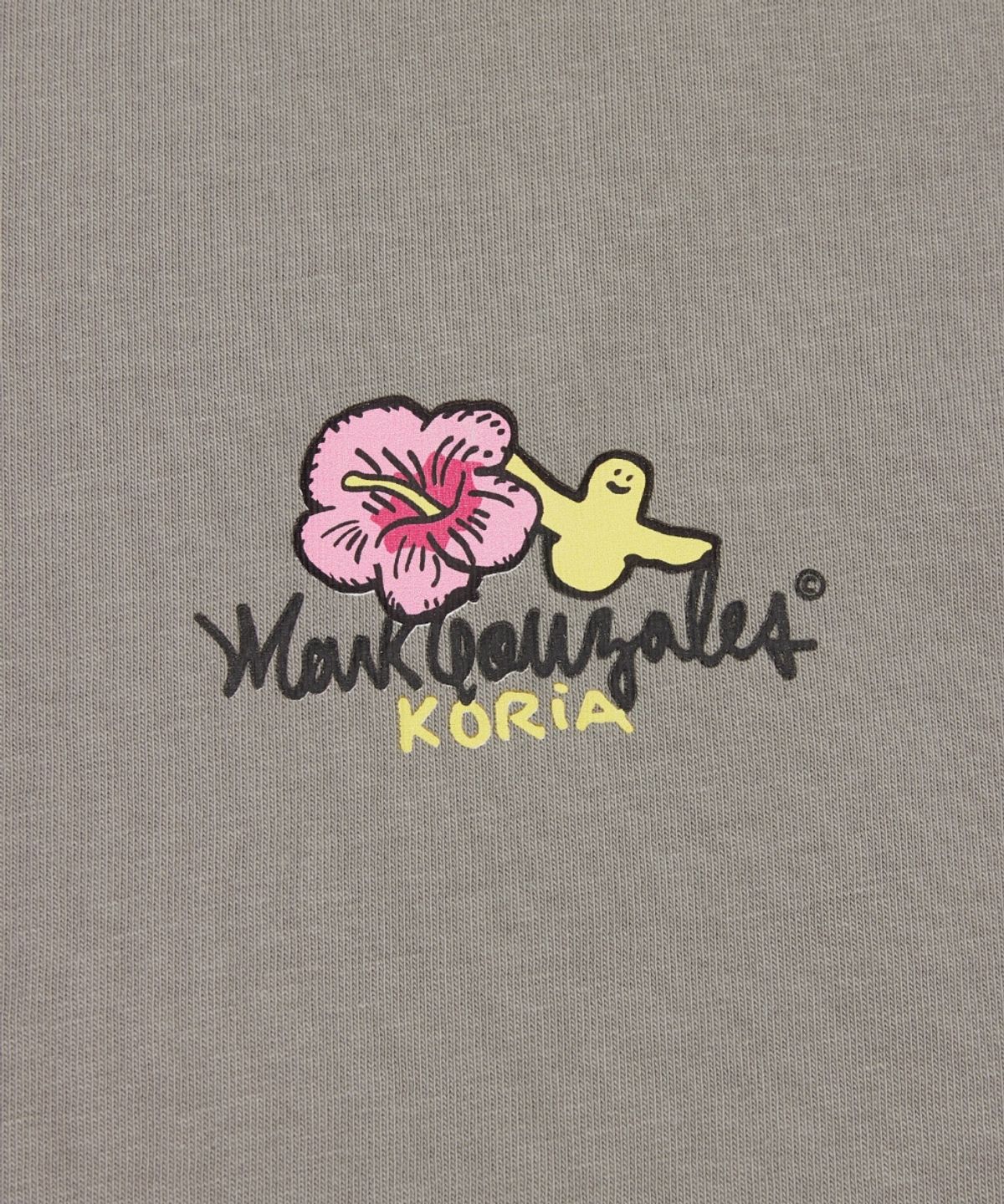 마크곤잘레스(MARK GONZALES) 코리아 에디션 무궁화 반팔 티셔츠 - BROWN GREY