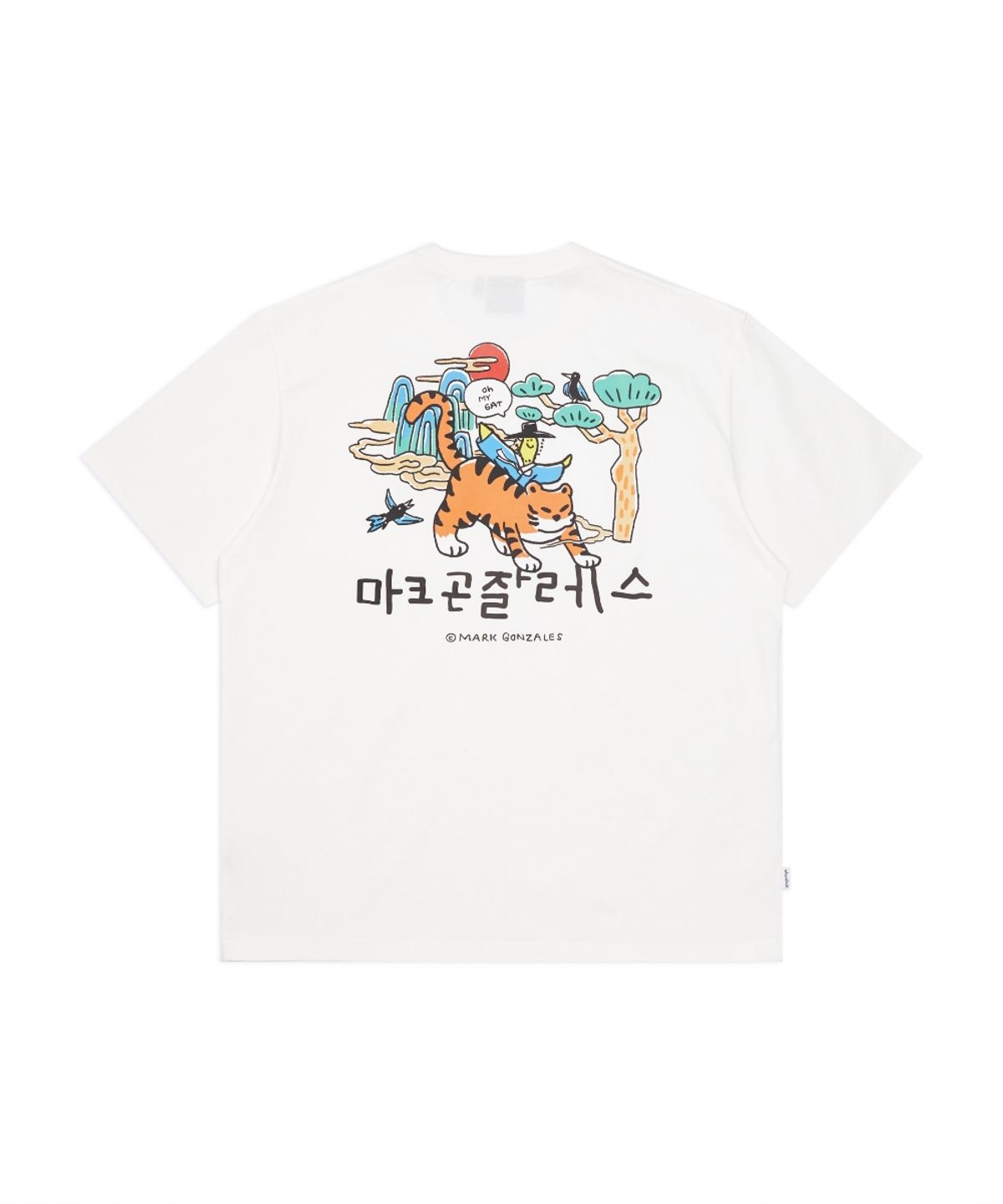 마크곤잘레스(MARK GONZALES) 코리아 에디션 타이거 반팔 티셔츠 - WHITE