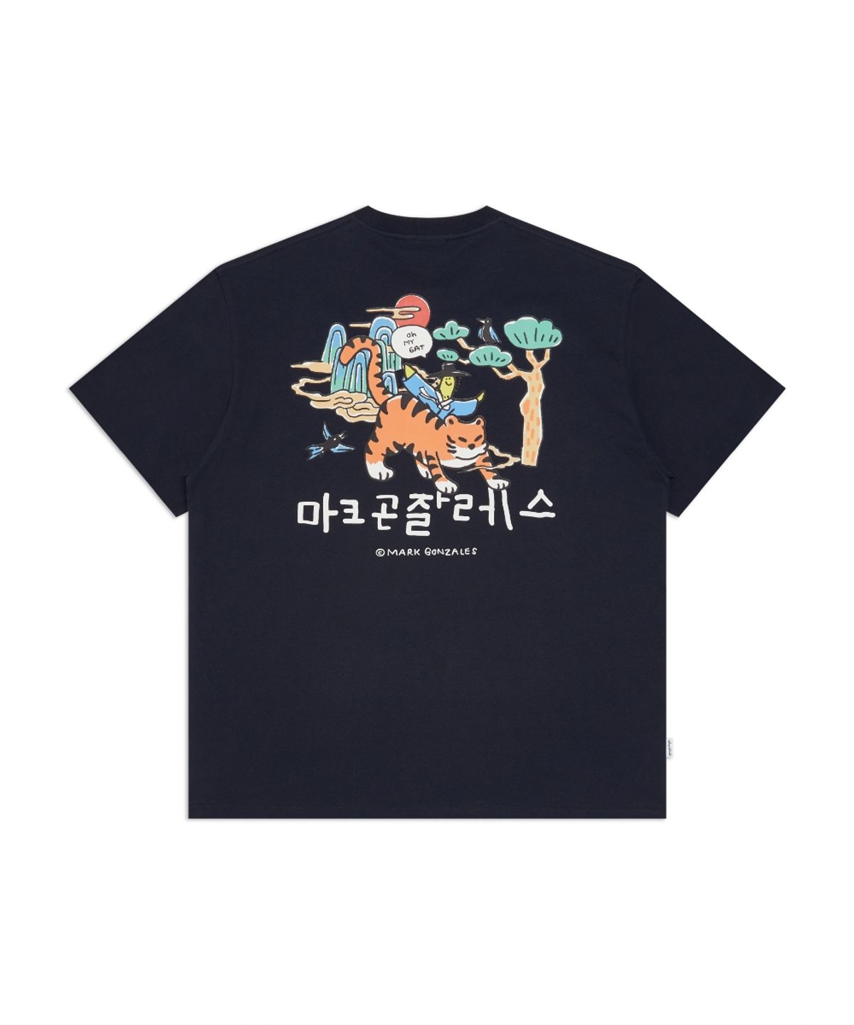 마크곤잘레스(MARK GONZALES) 코리아 에디션 타이거 반팔 티셔츠 - NAVY