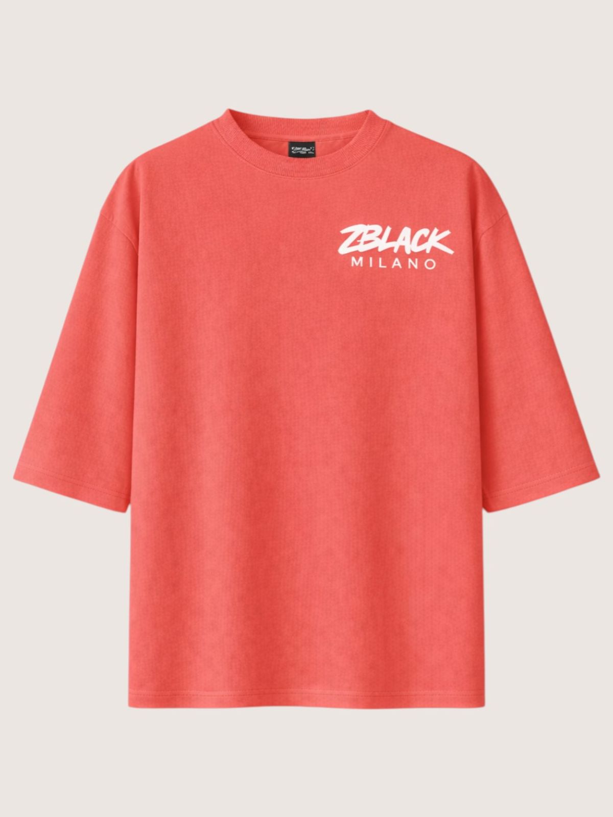 지블랙(ZBLACK) 패션위크 시티 밀라노 7부 티셔츠(PINK)