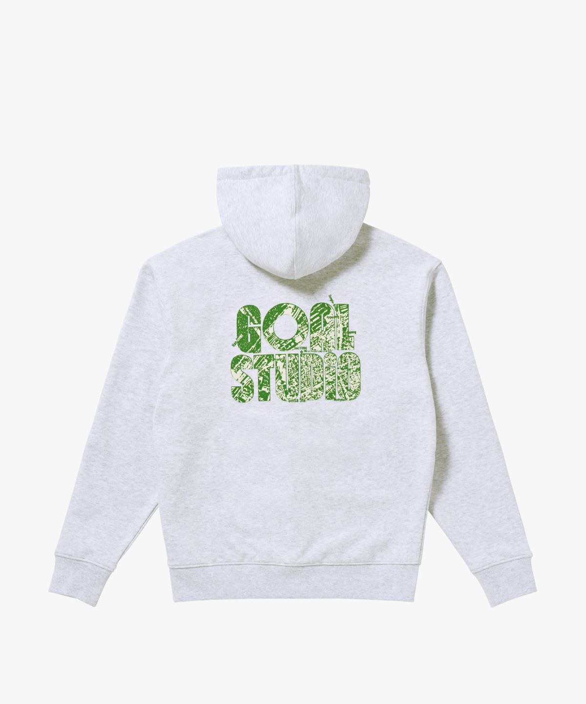 골스튜디오(GOALSTUDIO) MAP LOGO HOOD ZIP-UP-MELANGE GREY