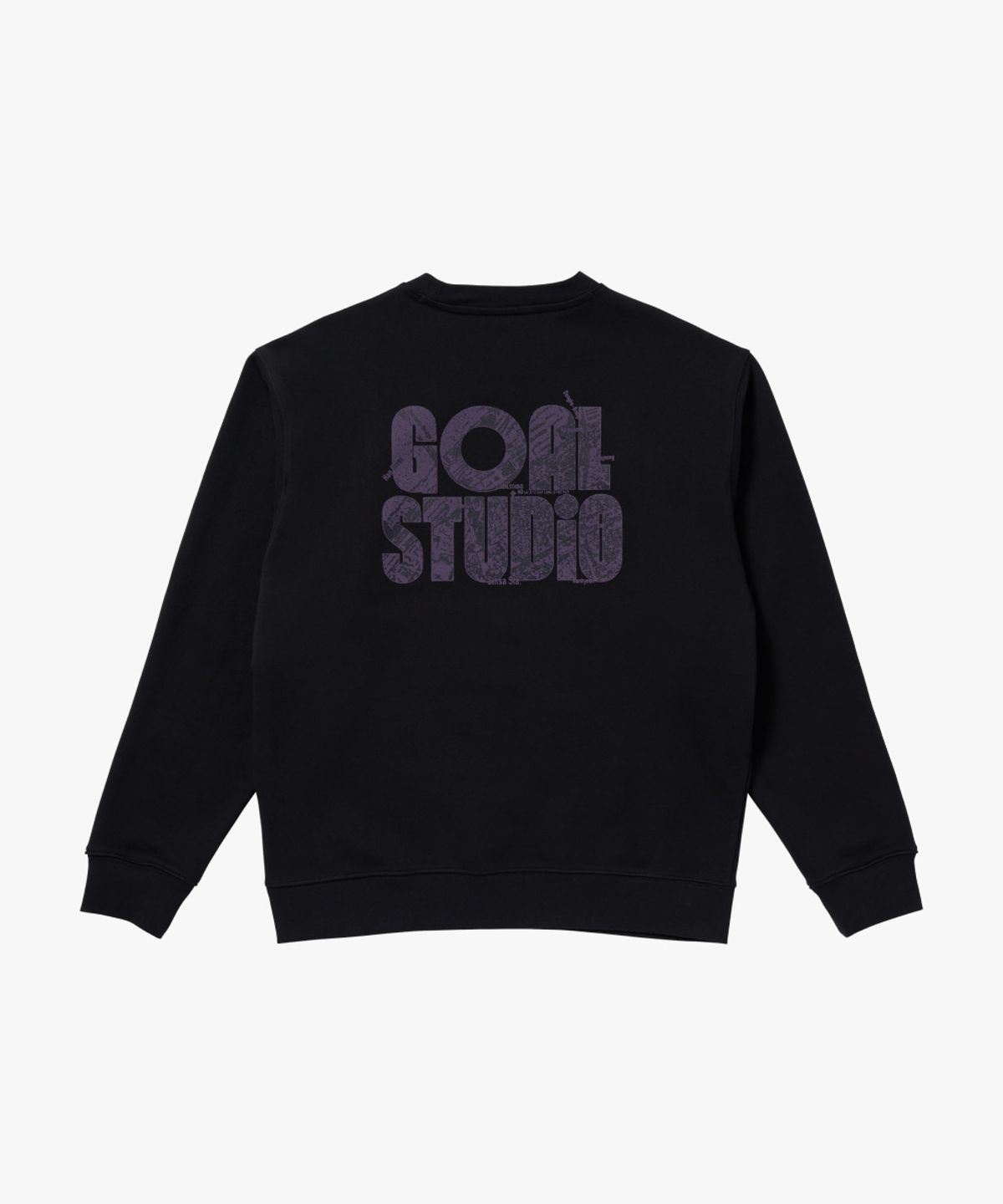 골스튜디오(GOALSTUDIO) MAP LOGO CREWNECK-BLACK