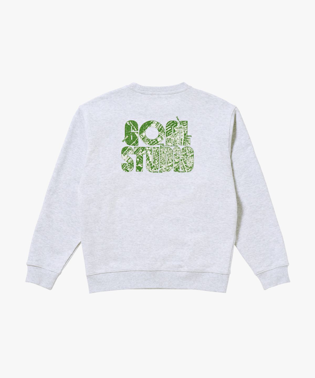 골스튜디오(GOALSTUDIO) MAP LOGO CREWNECK-MELANGE GREY