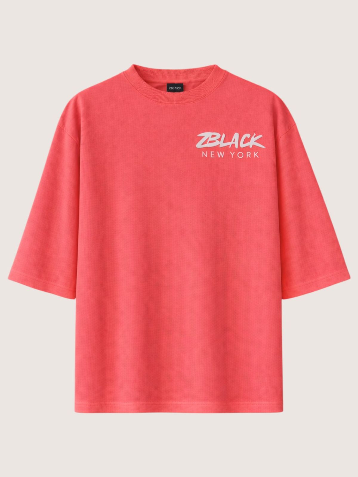 지블랙(ZBLACK) 패션위크 시티 뉴욕 7부 티셔츠(CORAL)