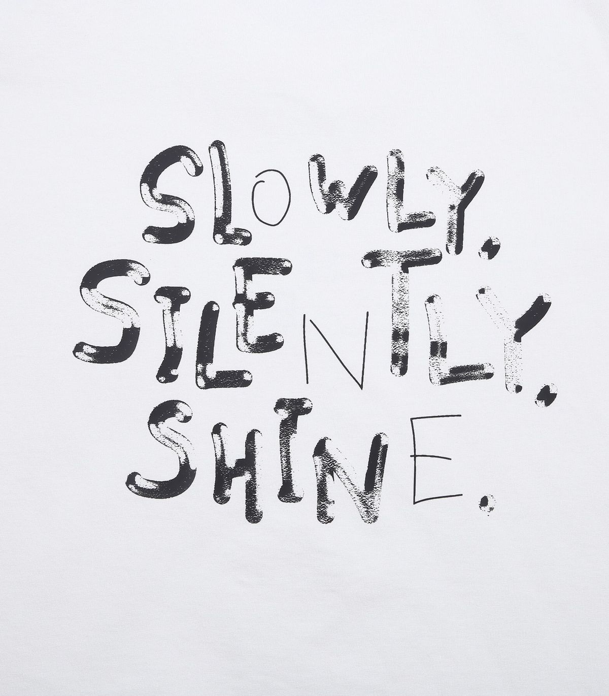 블루잉(BLUEING) SLOWLY SILENTLY SHINE GRAPHIC TEE [WHITE]