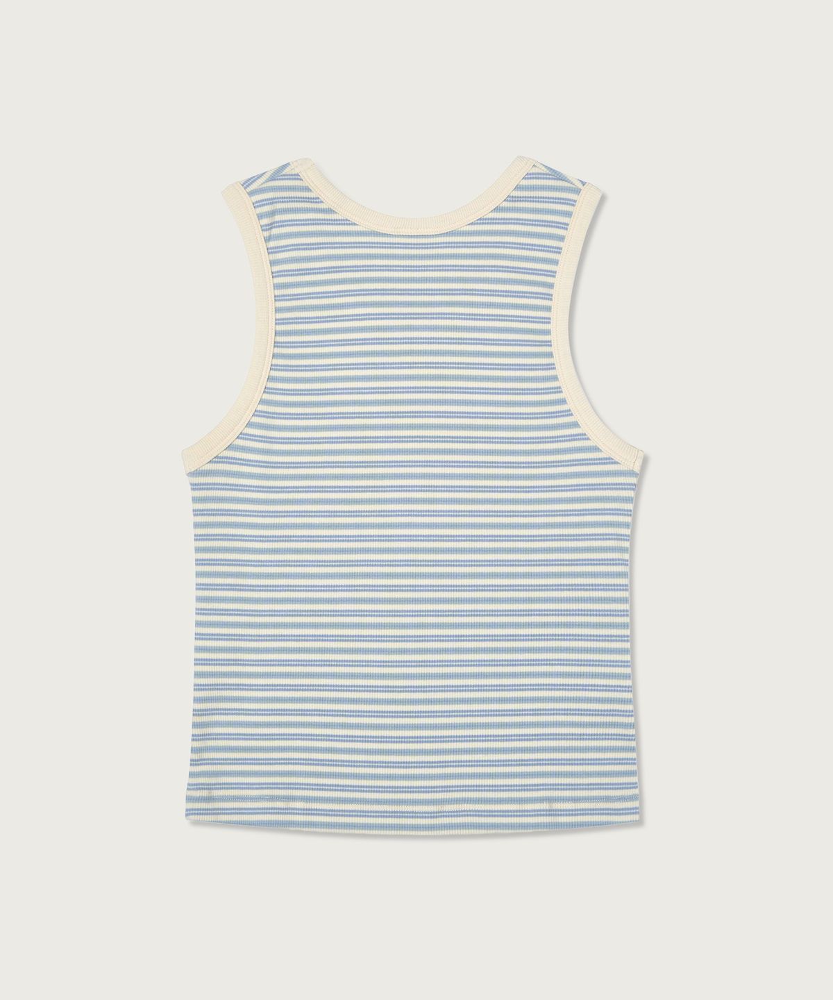 챔피온(CHAMPION) 여성 C로고 스트라이프 슬리브리스 Light Blue