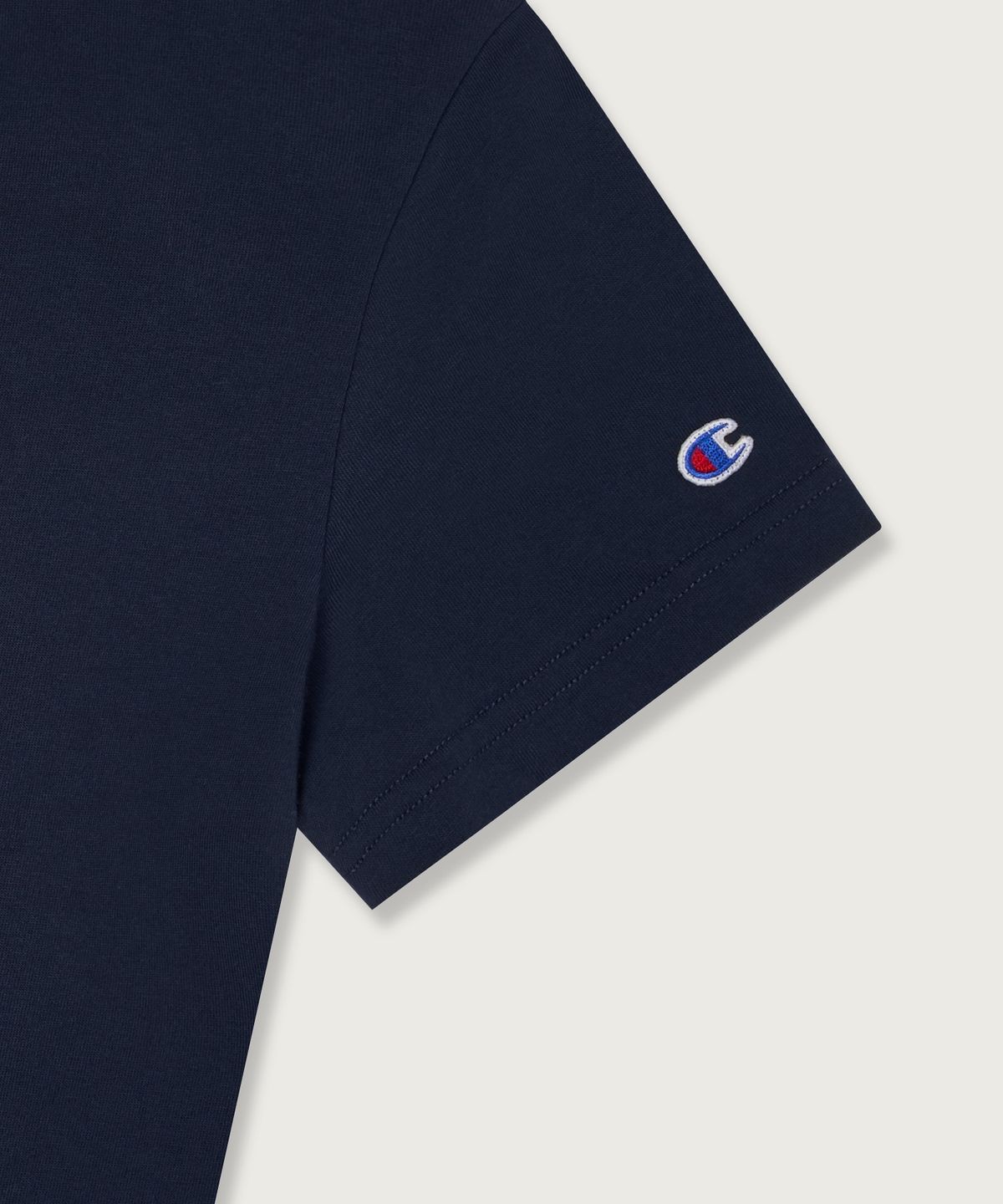 챔피온(CHAMPION) 여성 C로고 슬림핏 티셔츠 Navy