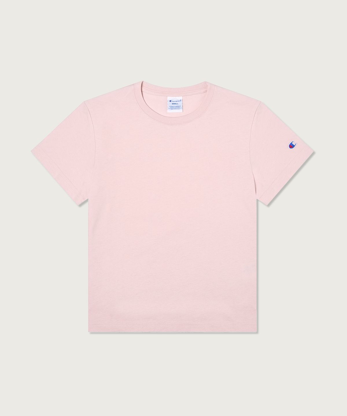 챔피온(CHAMPION) 여성 C로고 슬림핏 티셔츠 Pink