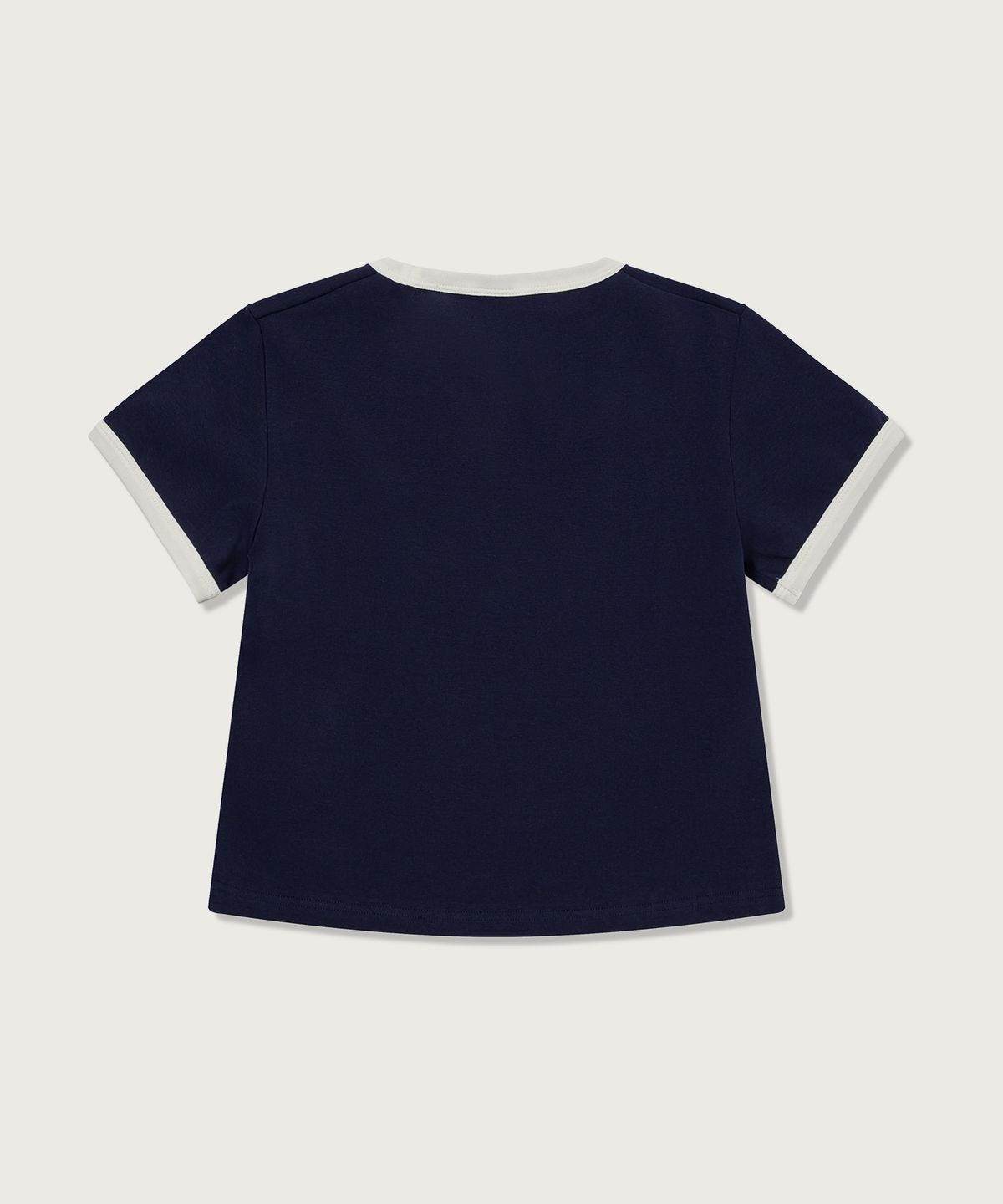 챔피온(CHAMPION) 여성 코니아일랜드 크롭 링거 티셔츠 Navy