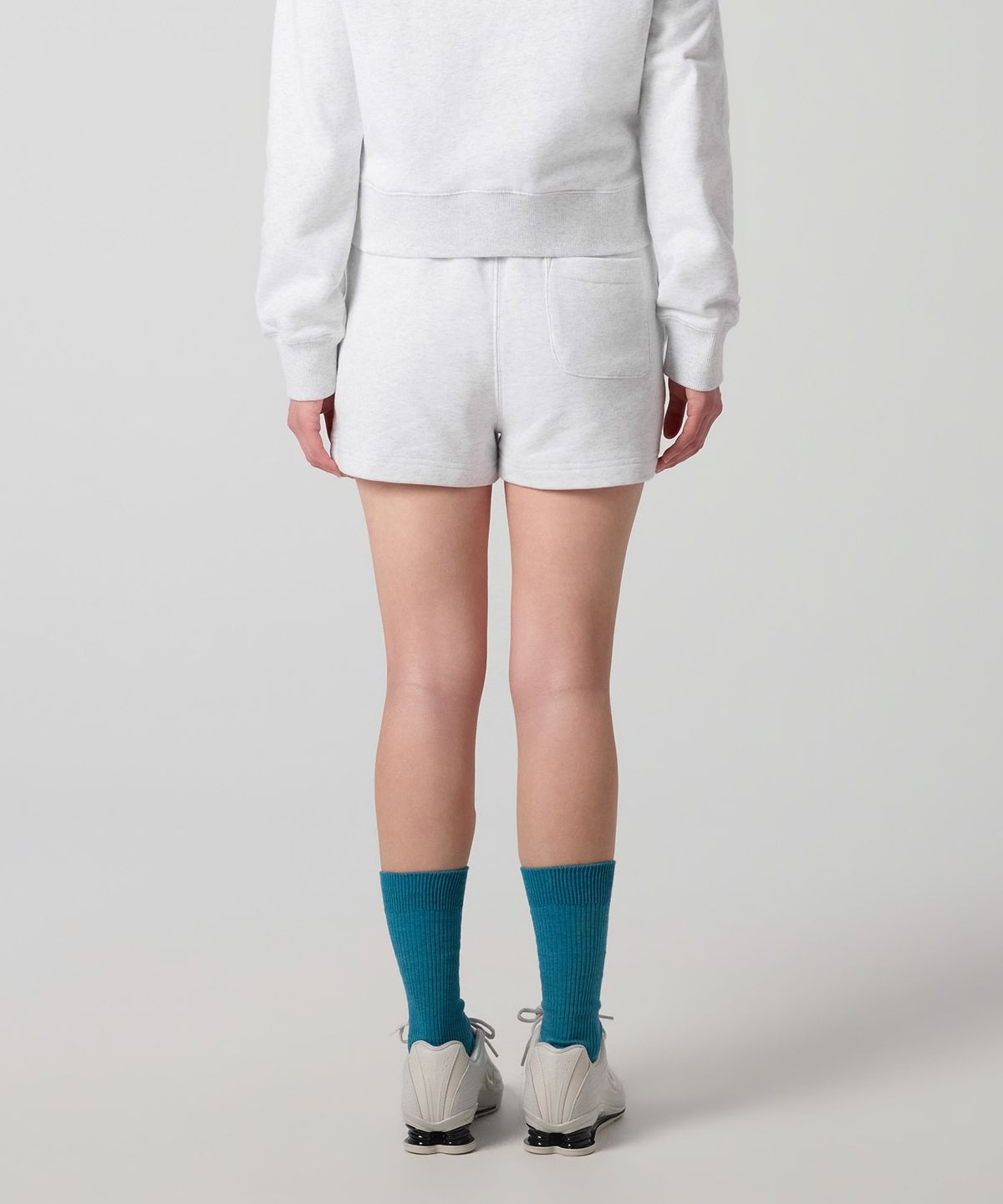챔피온(CHAMPION) 여성 C로고 스웨트 쇼츠 Light Grey