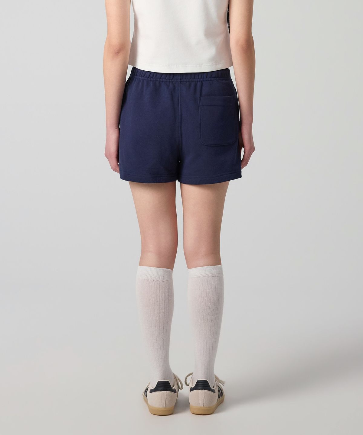 챔피온(CHAMPION) 여성 C로고 스웨트 쇼츠 Navy