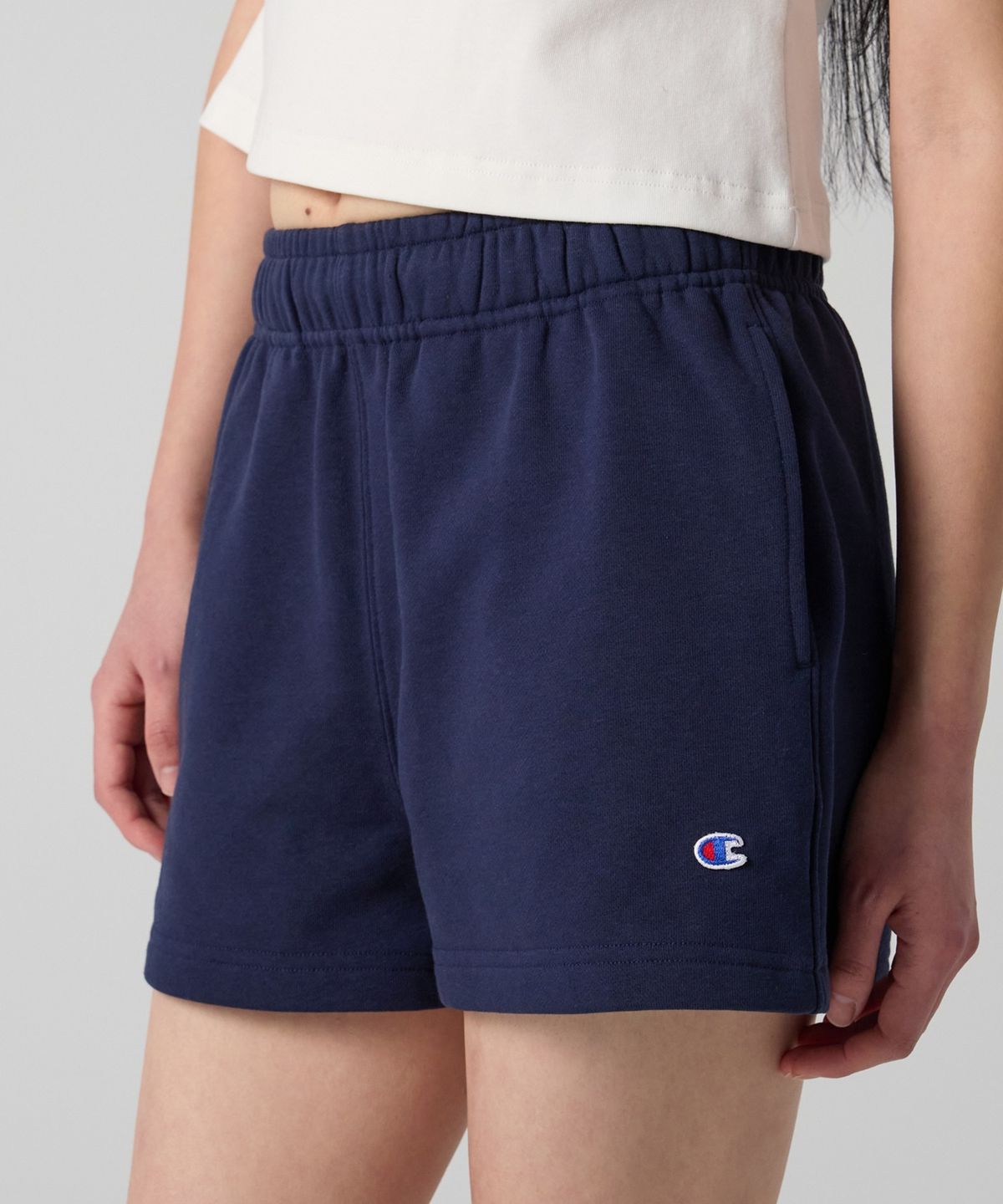 챔피온(CHAMPION) 여성 C로고 스웨트 쇼츠 Navy