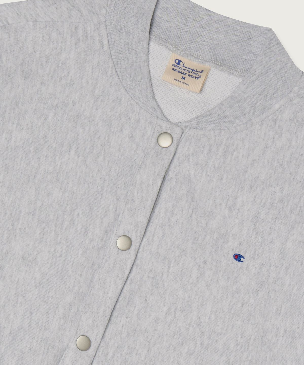 챔피온(CHAMPION) 여성 리버스위브 스웨트 스타디움 자켓 Light Grey
