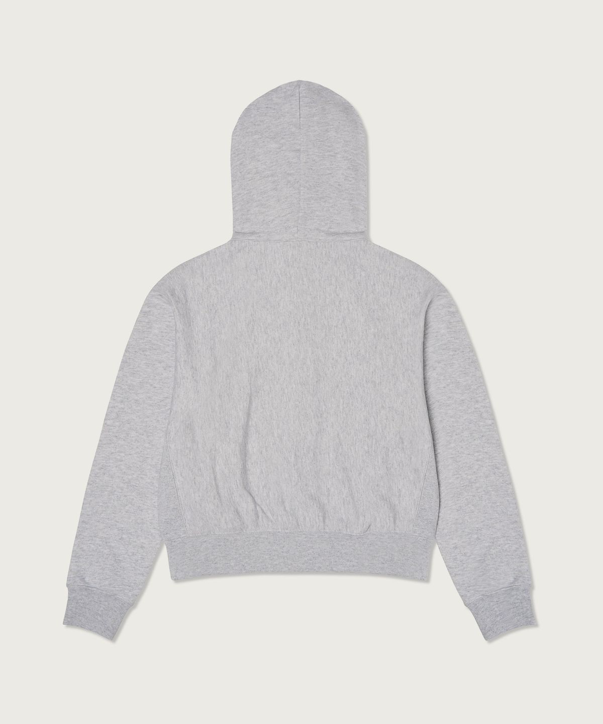챔피온(CHAMPION) 여성 리버스위브 빅 로고 크롭 후드 집업 Light Grey