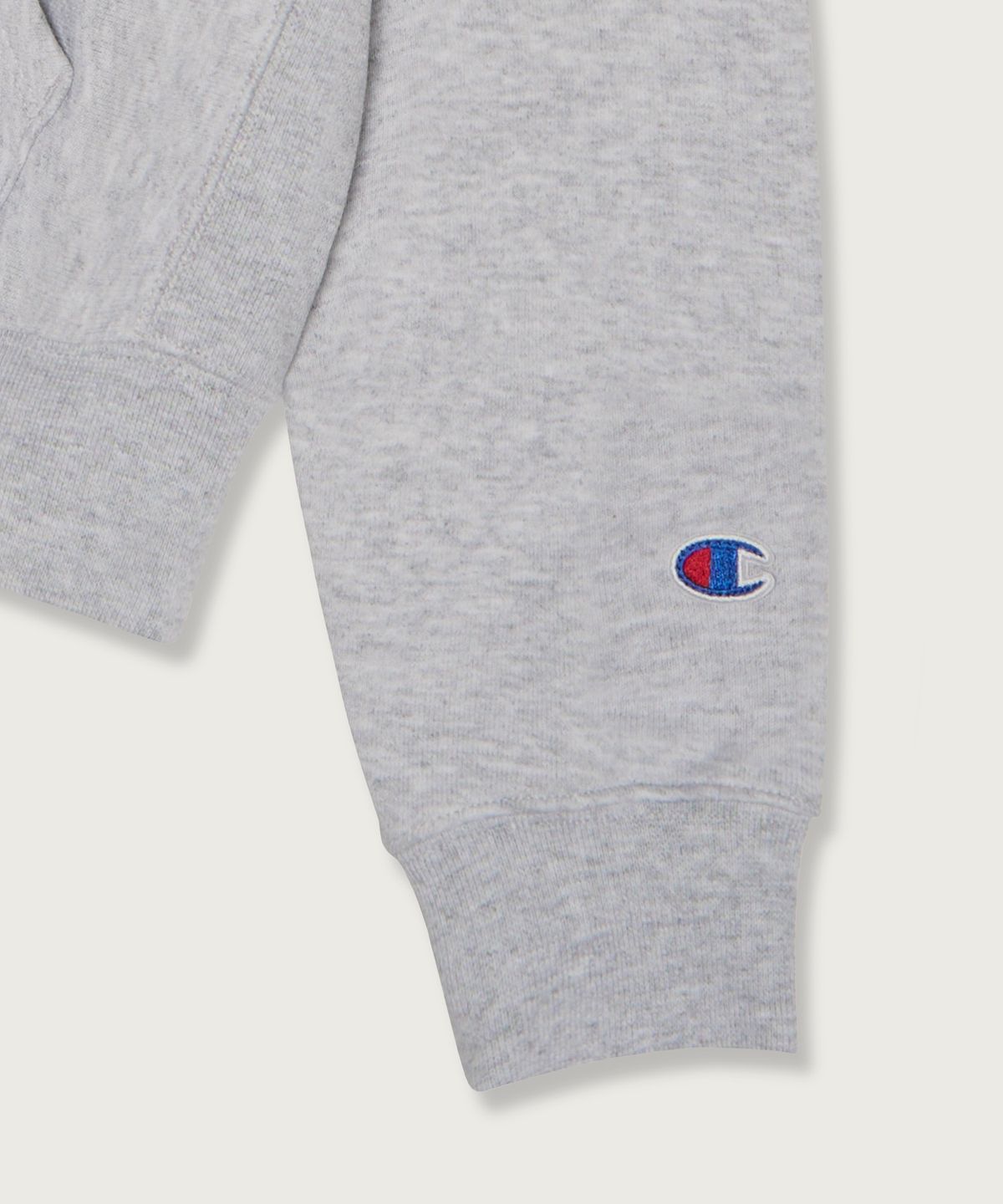 챔피온(CHAMPION) 여성 리버스위브 빅 로고 크롭 후드 집업 Light Grey