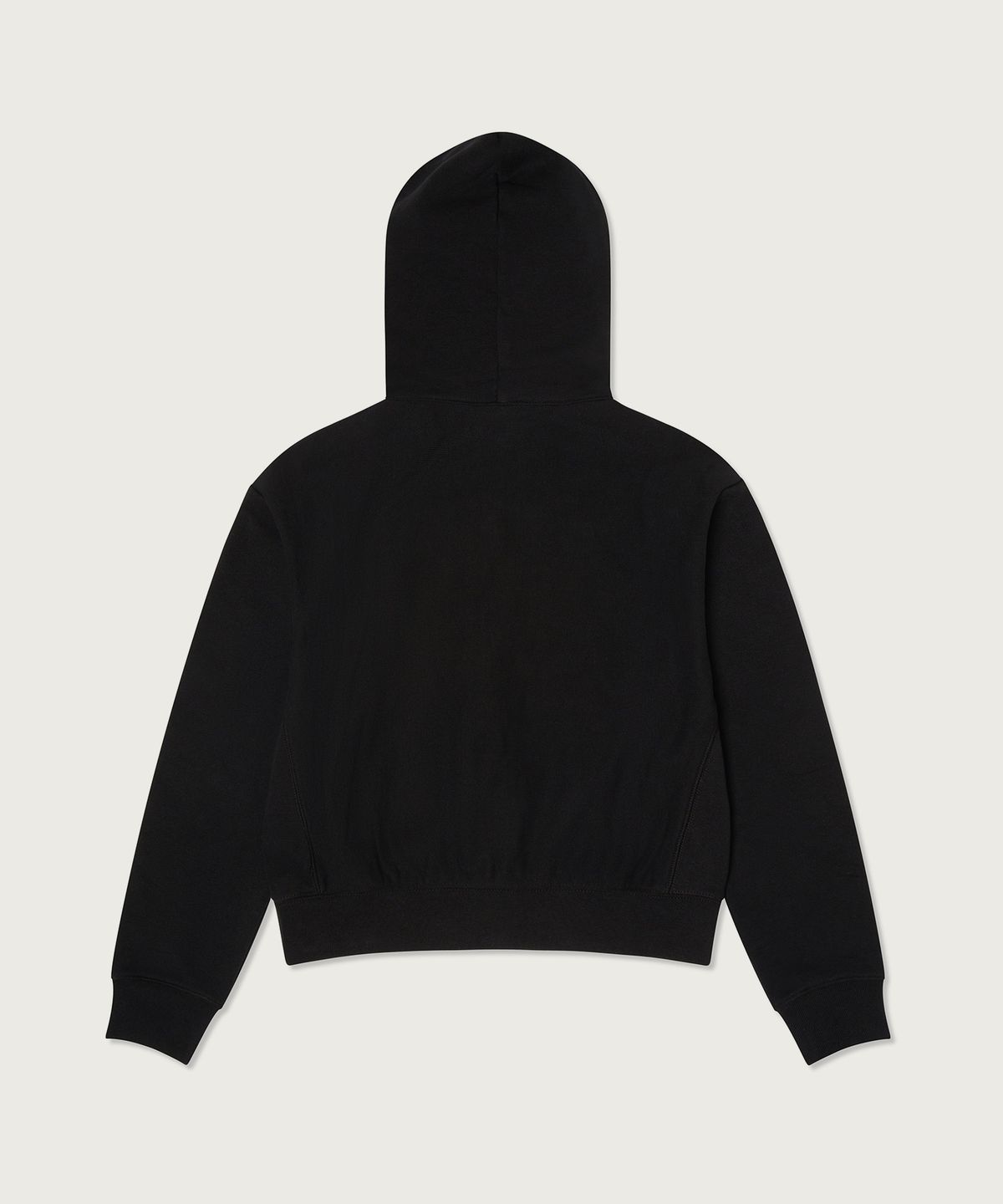 챔피온(CHAMPION) 여성 리버스위브 빅 로고 크롭 후드 집업 Black