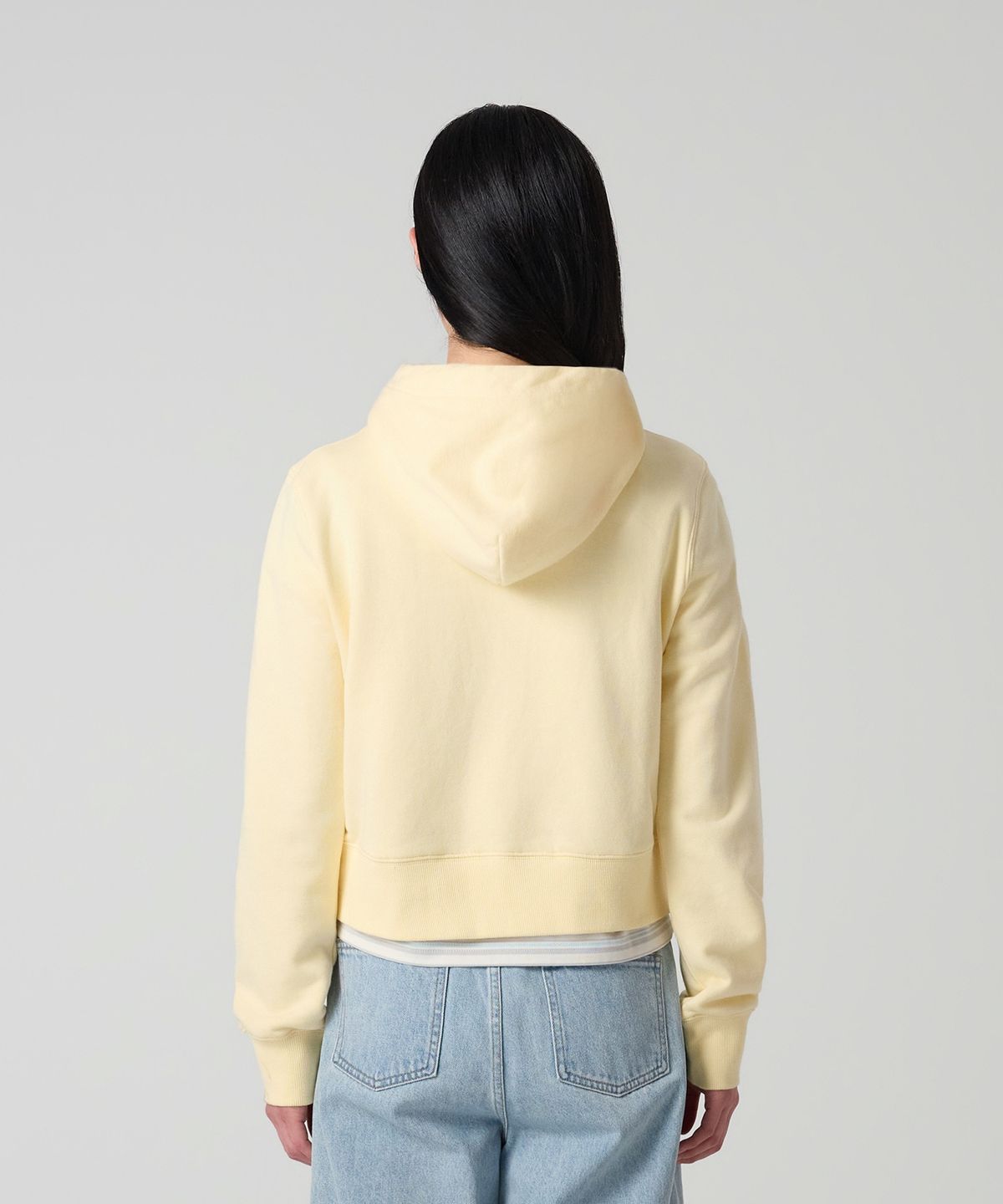 챔피온(CHAMPION) 여성 NYC 크롭 후드 집업 Cream