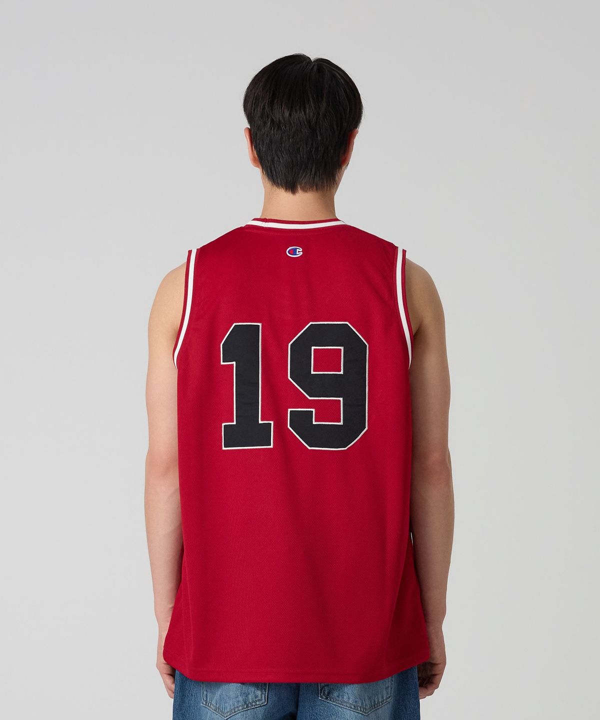 챔피온(CHAMPION) 바스켓볼 조그택 슬리브리스 Red
