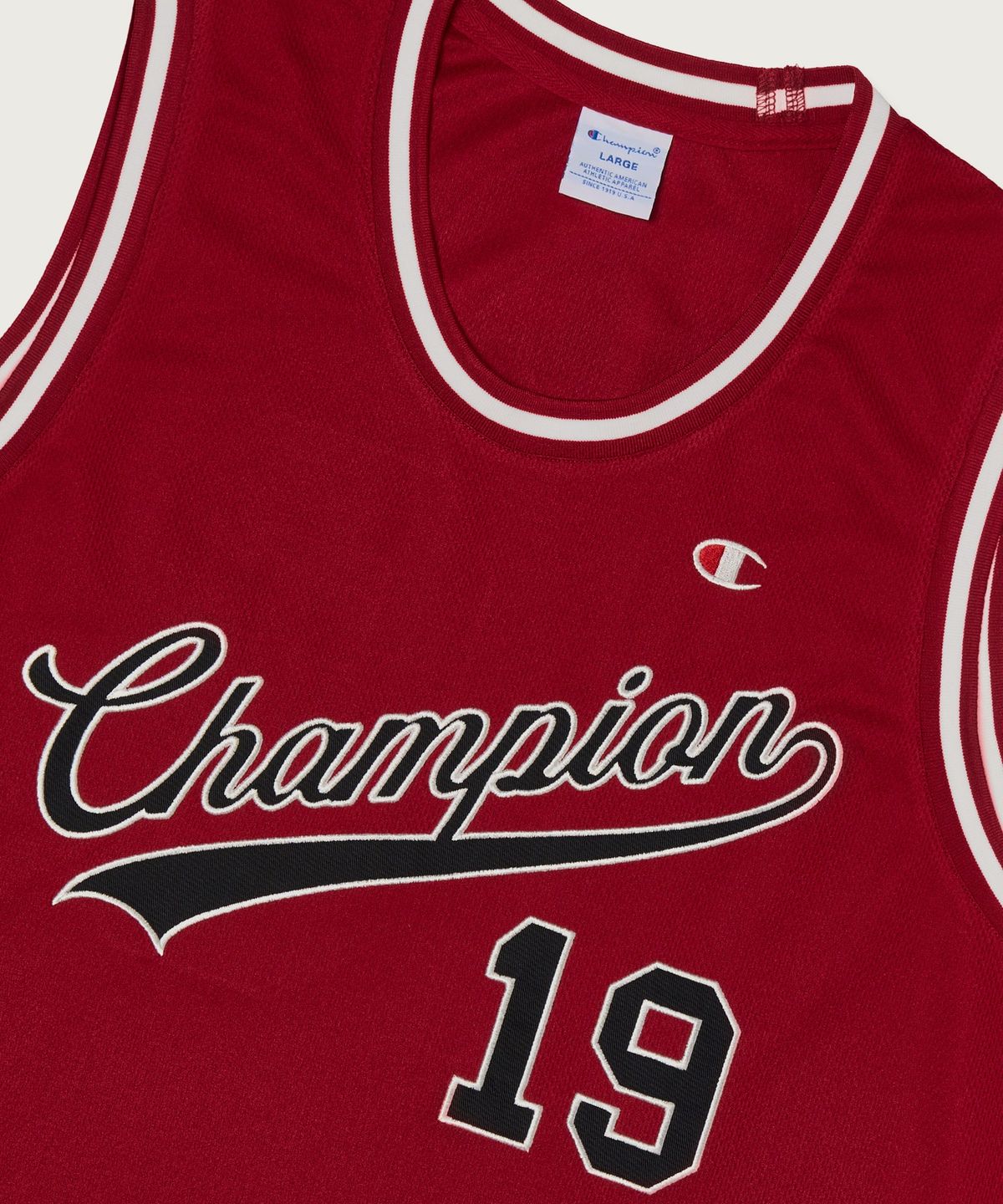챔피온(CHAMPION) 바스켓볼 조그택 슬리브리스 Red