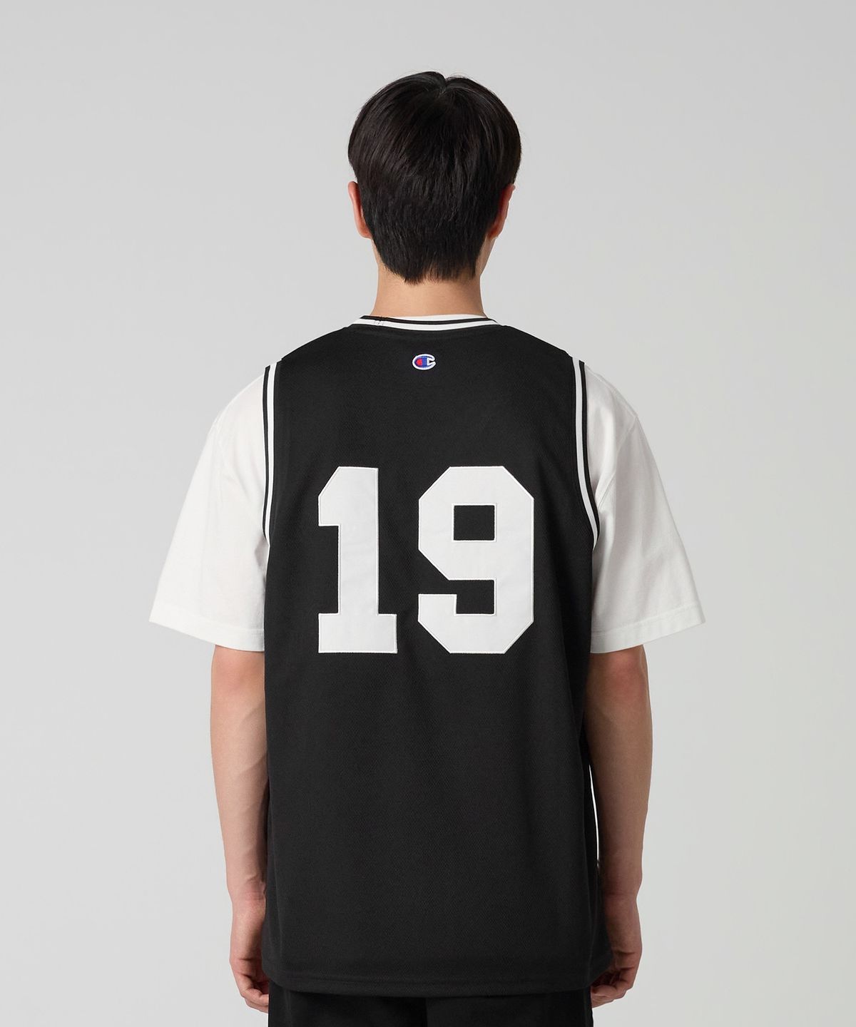 챔피온(CHAMPION) 바스켓볼 조그택 슬리브리스 Black