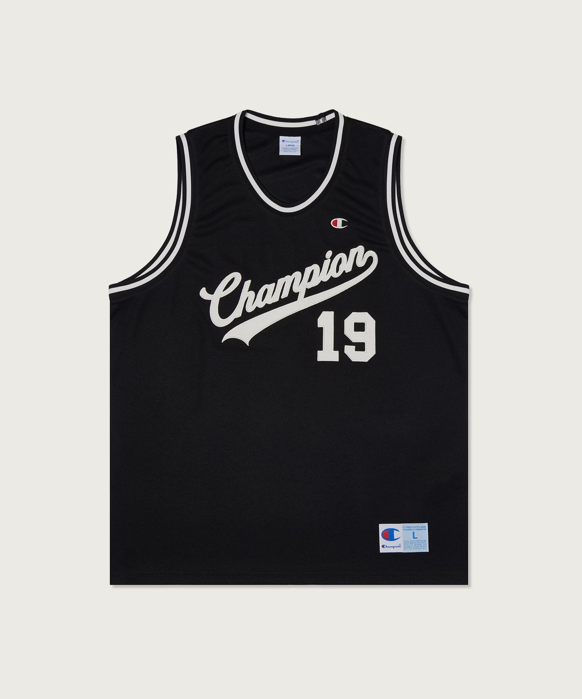 챔피온(CHAMPION) 바스켓볼 조그택 슬리브리스 Black