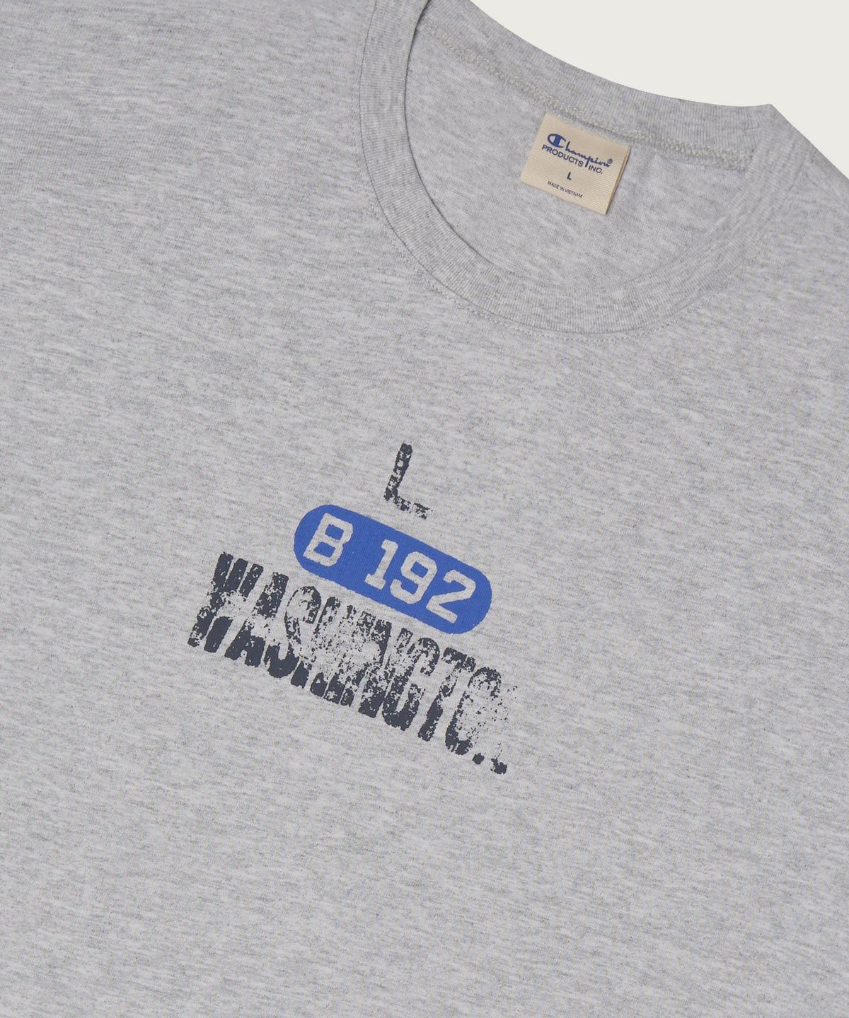 챔피온(CHAMPION) 루즈핏 컬리지 티셔츠 Light Grey