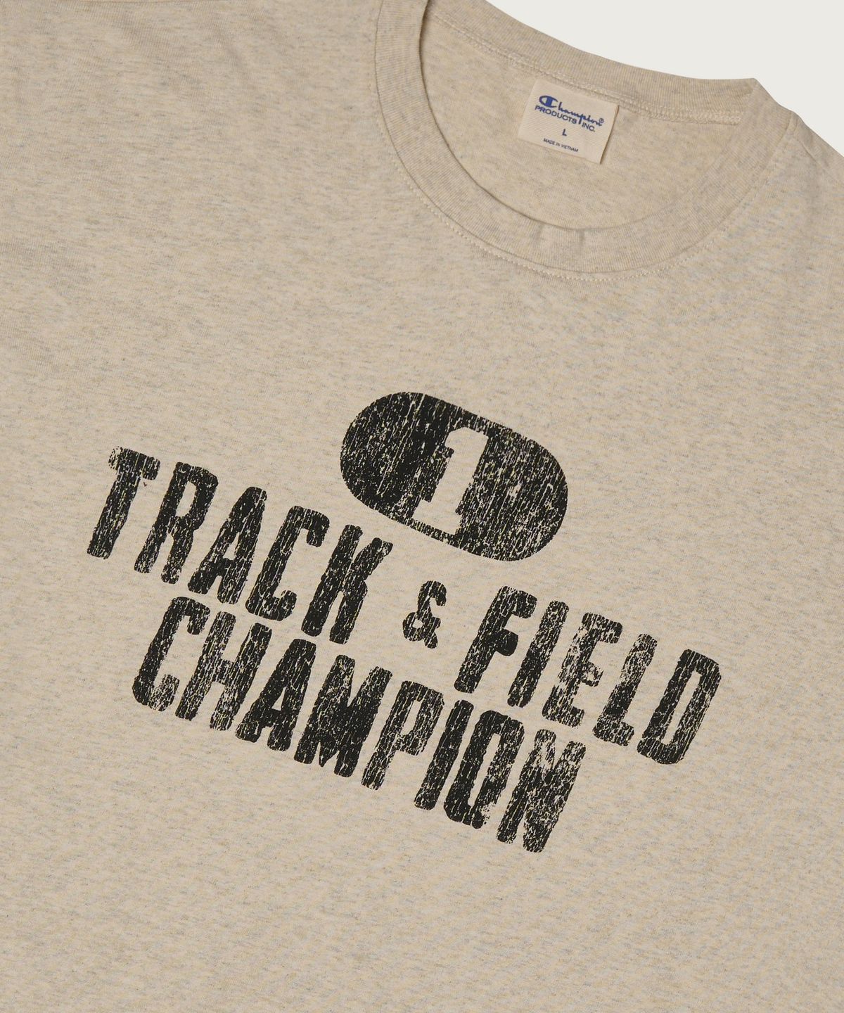 챔피온(CHAMPION) 루즈핏 컬리지 티셔츠 Oatmeal