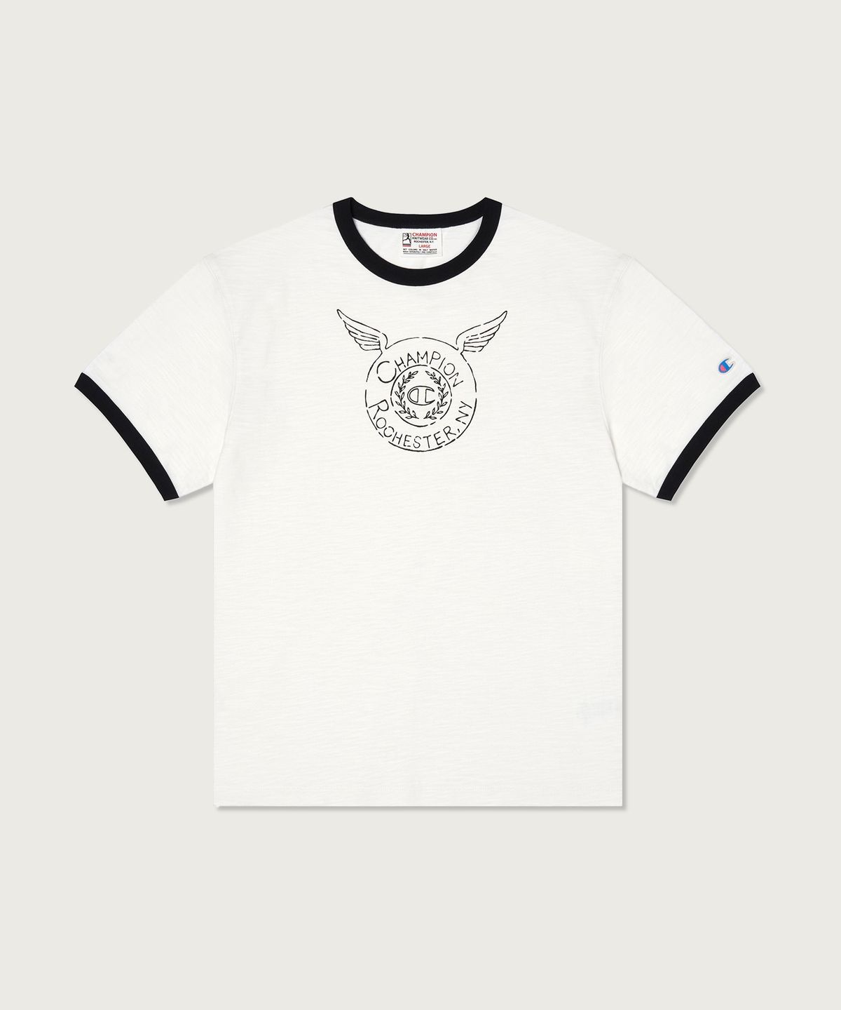 챔피온(CHAMPION) 헤리티지 로체스터 링거 티셔츠 White