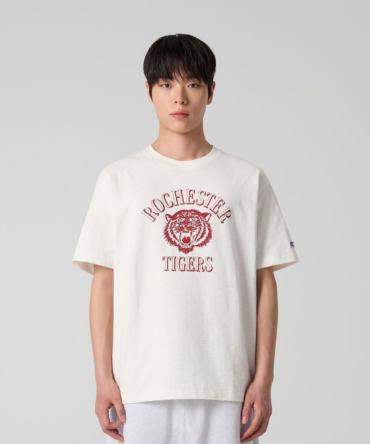 챔피온(CHAMPION) 헤리티지 타이거 티셔츠 White