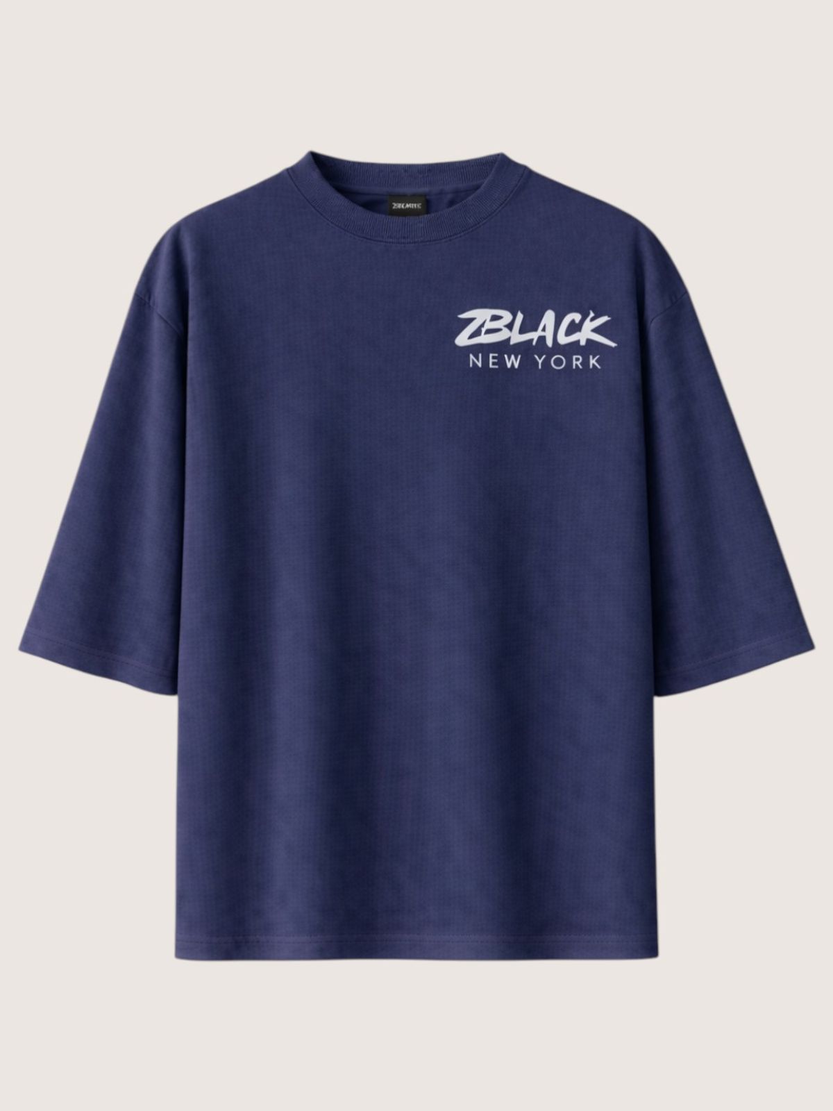 지블랙(ZBLACK) 패션위크 시티 뉴욕 7부 티셔츠(NAVY)