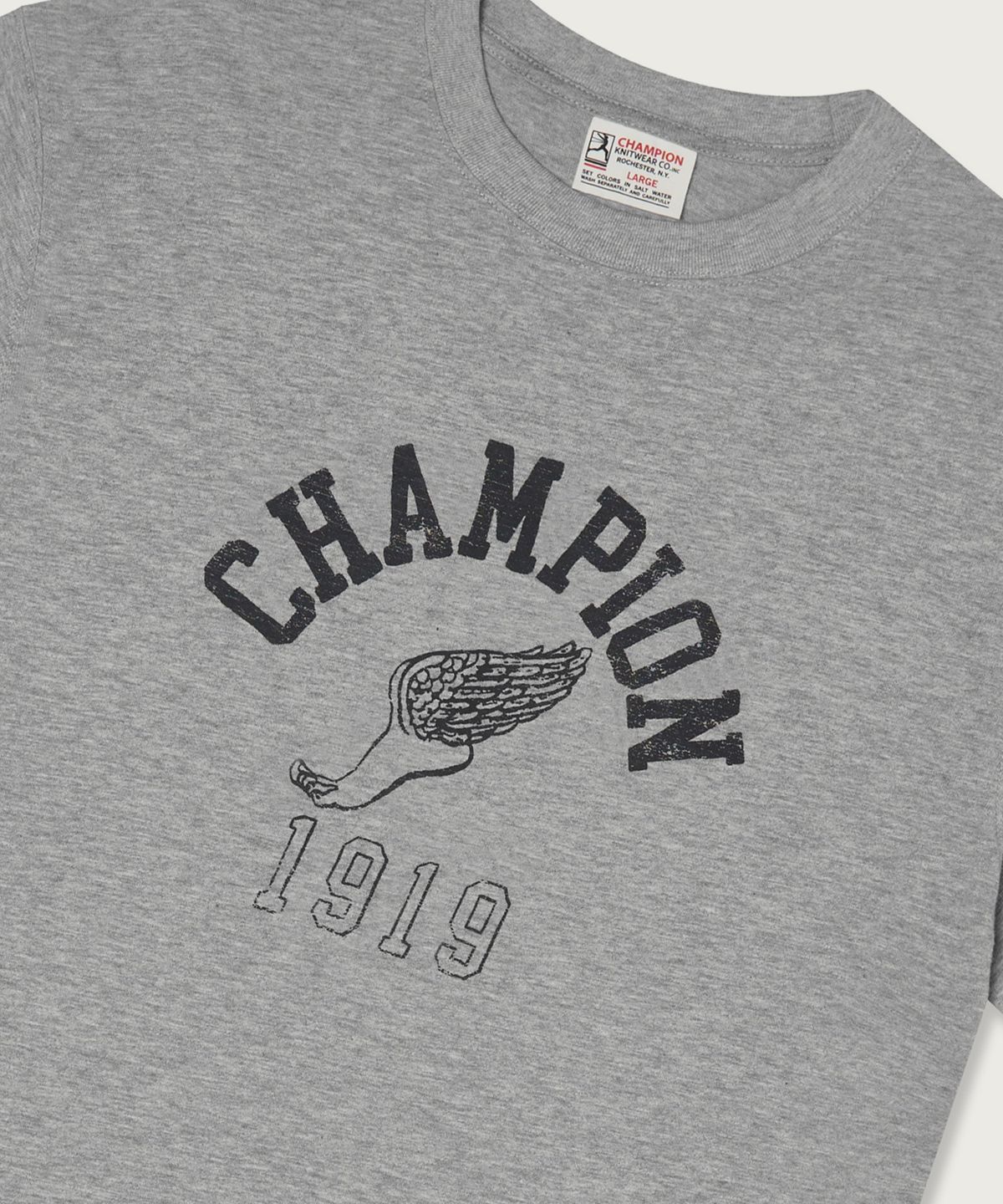 챔피온(CHAMPION) 헤리티지 윙풋 티셔츠 Grey