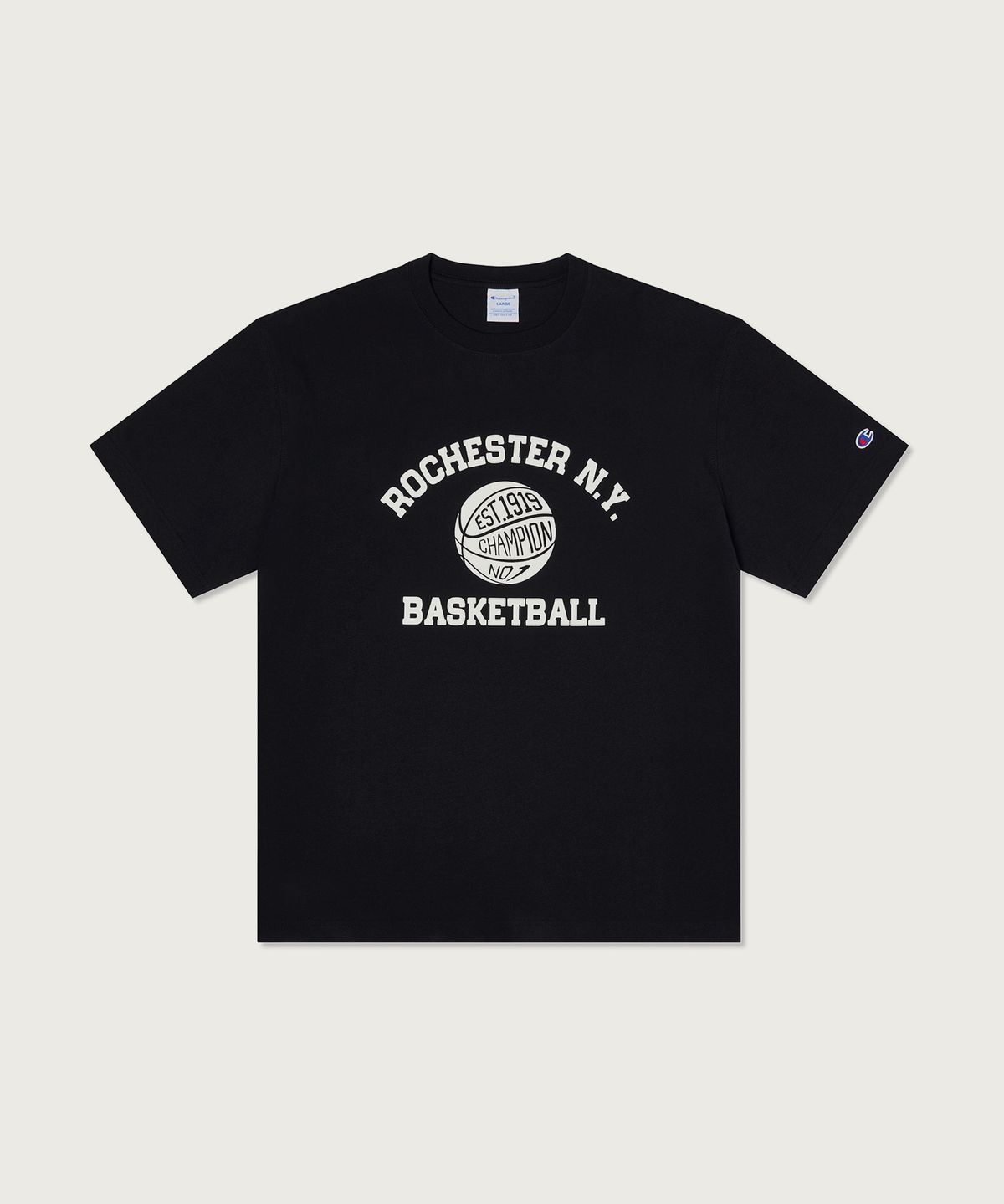 챔피온(CHAMPION) 바스켓볼 프린트 티셔츠 Black