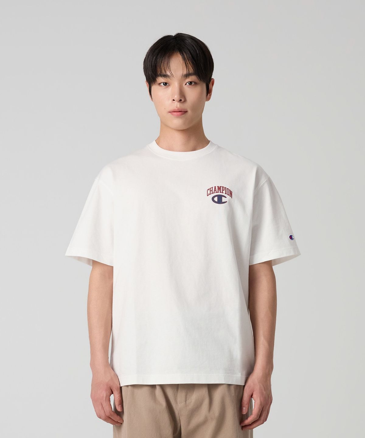 챔피온(CHAMPION) NY C로고 티셔츠 White