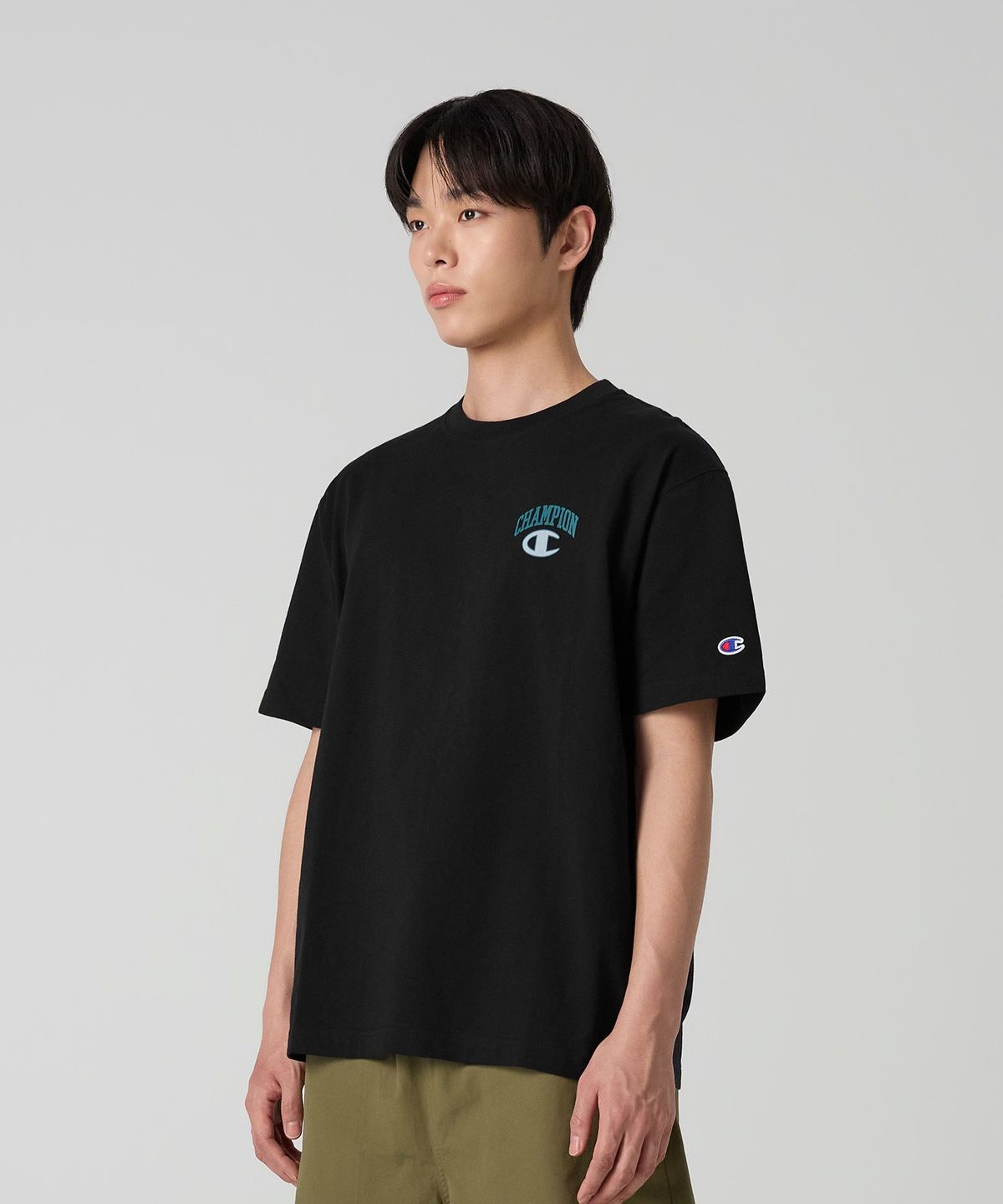 챔피온(CHAMPION) NY C로고 티셔츠 Black