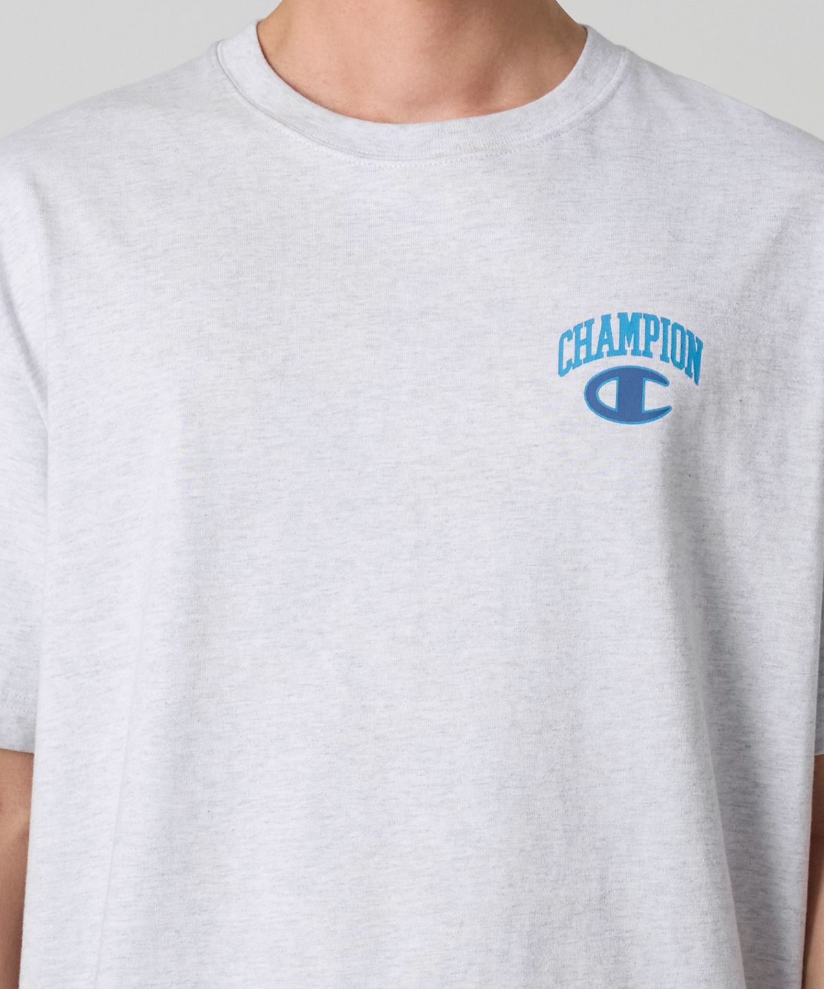 챔피온(CHAMPION) NY C로고 티셔츠 Light Grey