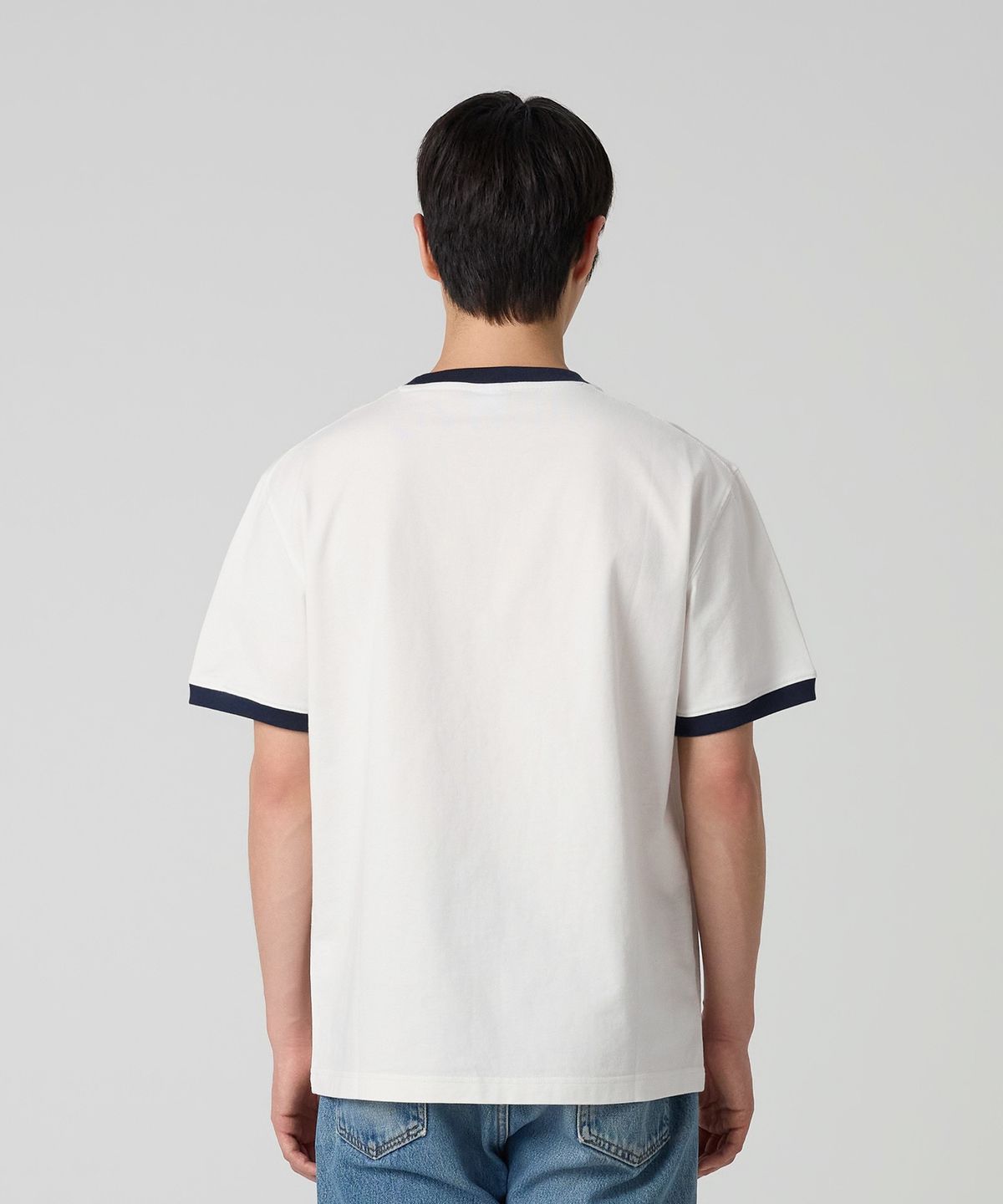 챔피온(CHAMPION) 그래픽 프린트 링거 티셔츠 White