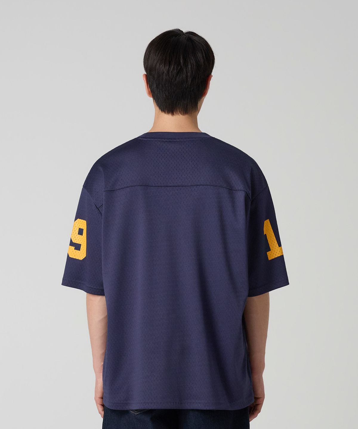 챔피온(CHAMPION) 컬리지 메쉬 풋볼 저지 티셔츠 Navy
