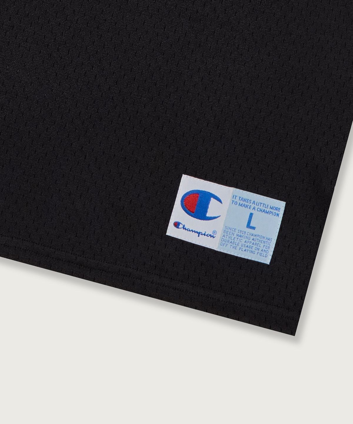챔피온(CHAMPION) 컬리지 메쉬 풋볼 저지 티셔츠 Black