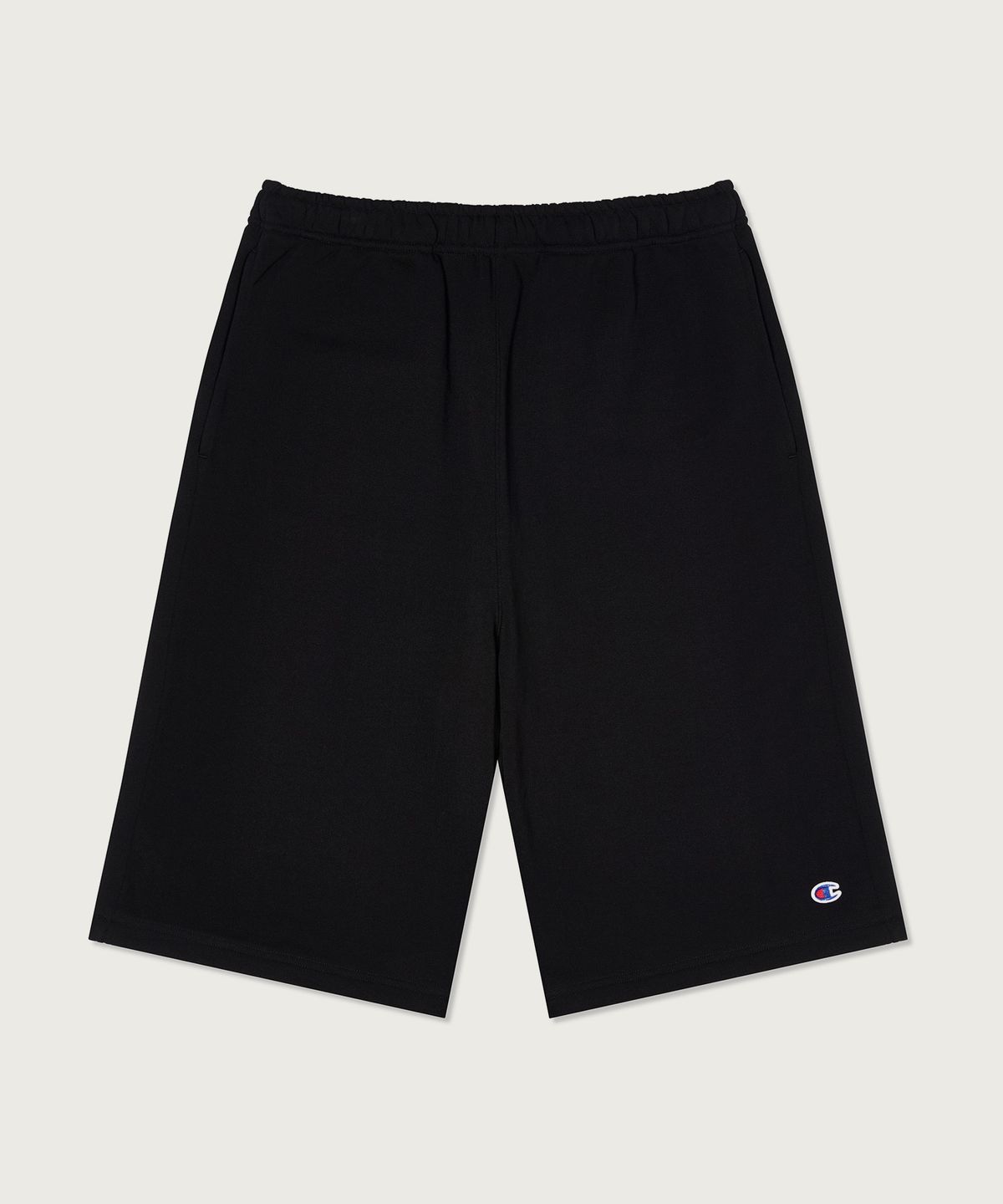 챔피온(CHAMPION) C로고 루즈핏 버뮤다 스웨트 팬츠 Black