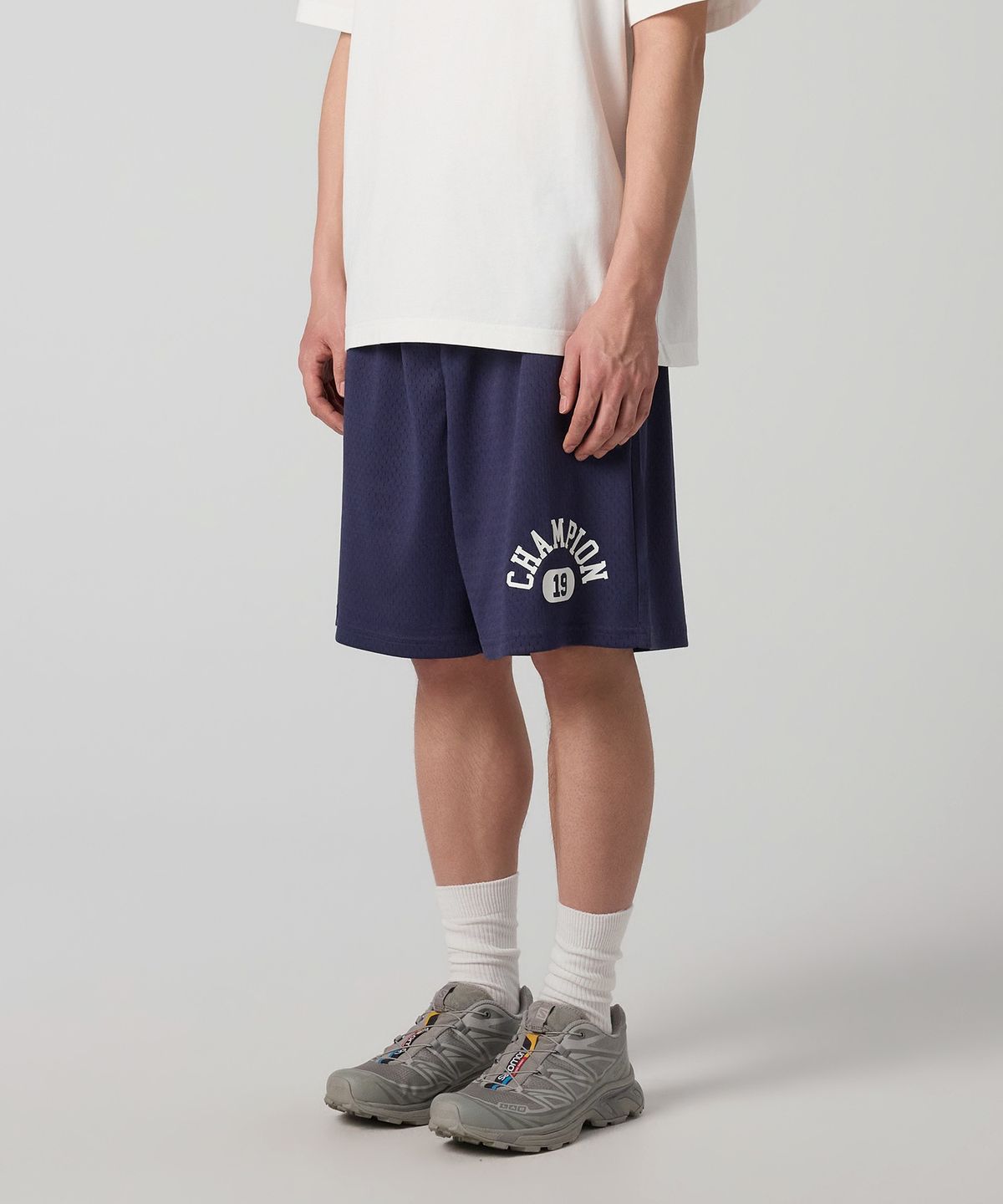 챔피온(CHAMPION) 바스켓볼 메쉬 쇼츠 Navy