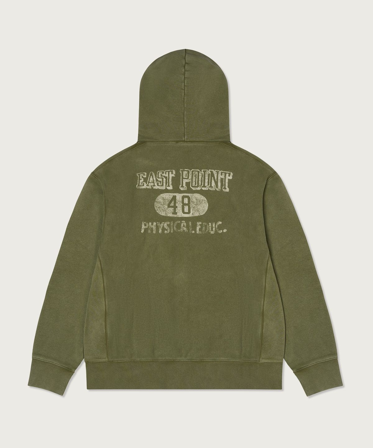 챔피온(CHAMPION) 리버스위브 루즈핏 컬리지 후드 티셔츠 Olive
