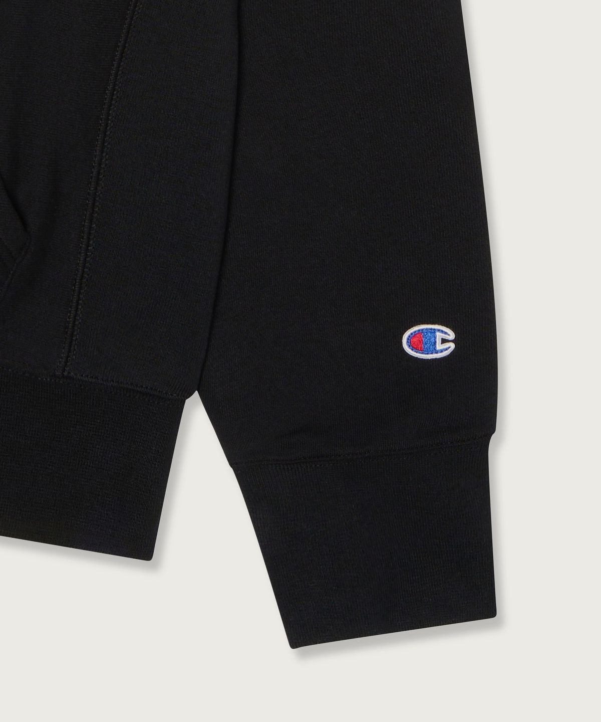 챔피온(CHAMPION) 리버스위브 루즈핏 후드 집업 Black